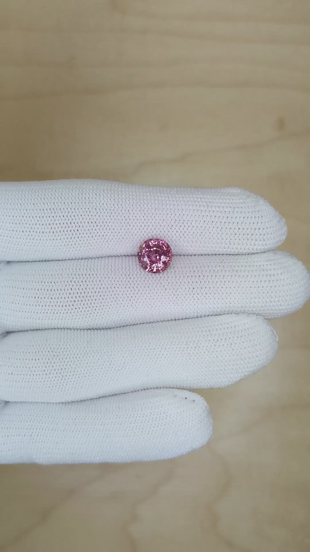 2.38 Ct. Purplish Pink Sapphire from Ceylon (Sri Lanka) Size Video