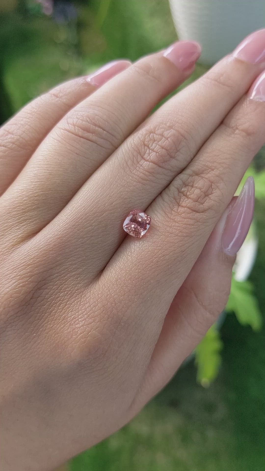 1.53 Ct. Padparadscha Sapphire from Ceylon (Sri Lanka) Size Video