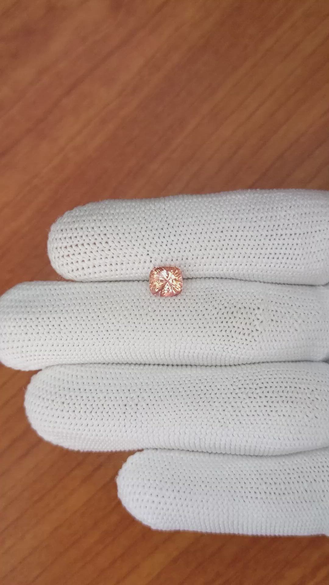 1.53 Ct. Padparadscha Sapphire from Ceylon (Sri Lanka) Size Video