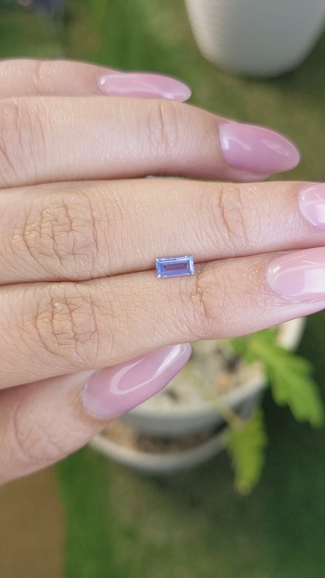 0.43 Ct. Blue Sapphire from Ceylon (Sri Lanka) Size Video