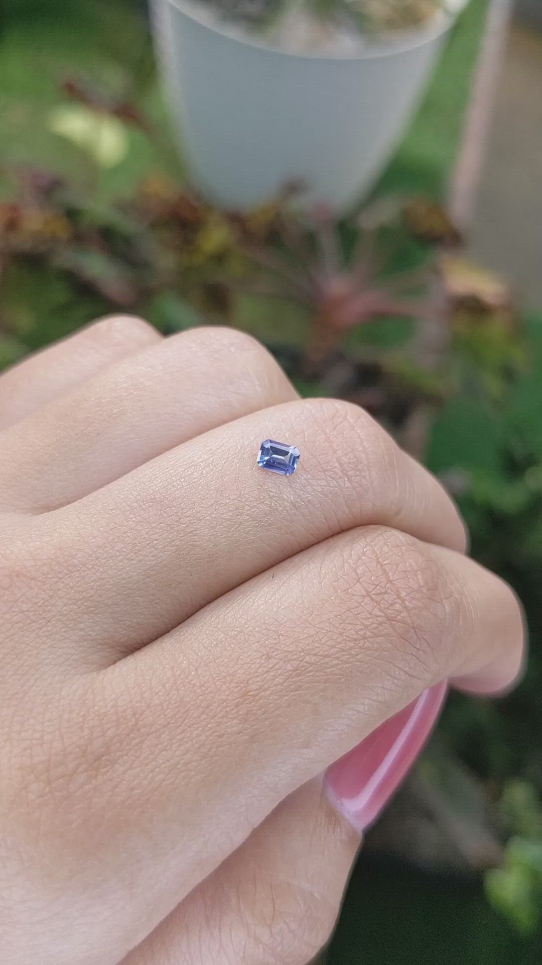 0.22 Ct. Blue Sapphire from Ceylon (Sri Lanka) Size Video