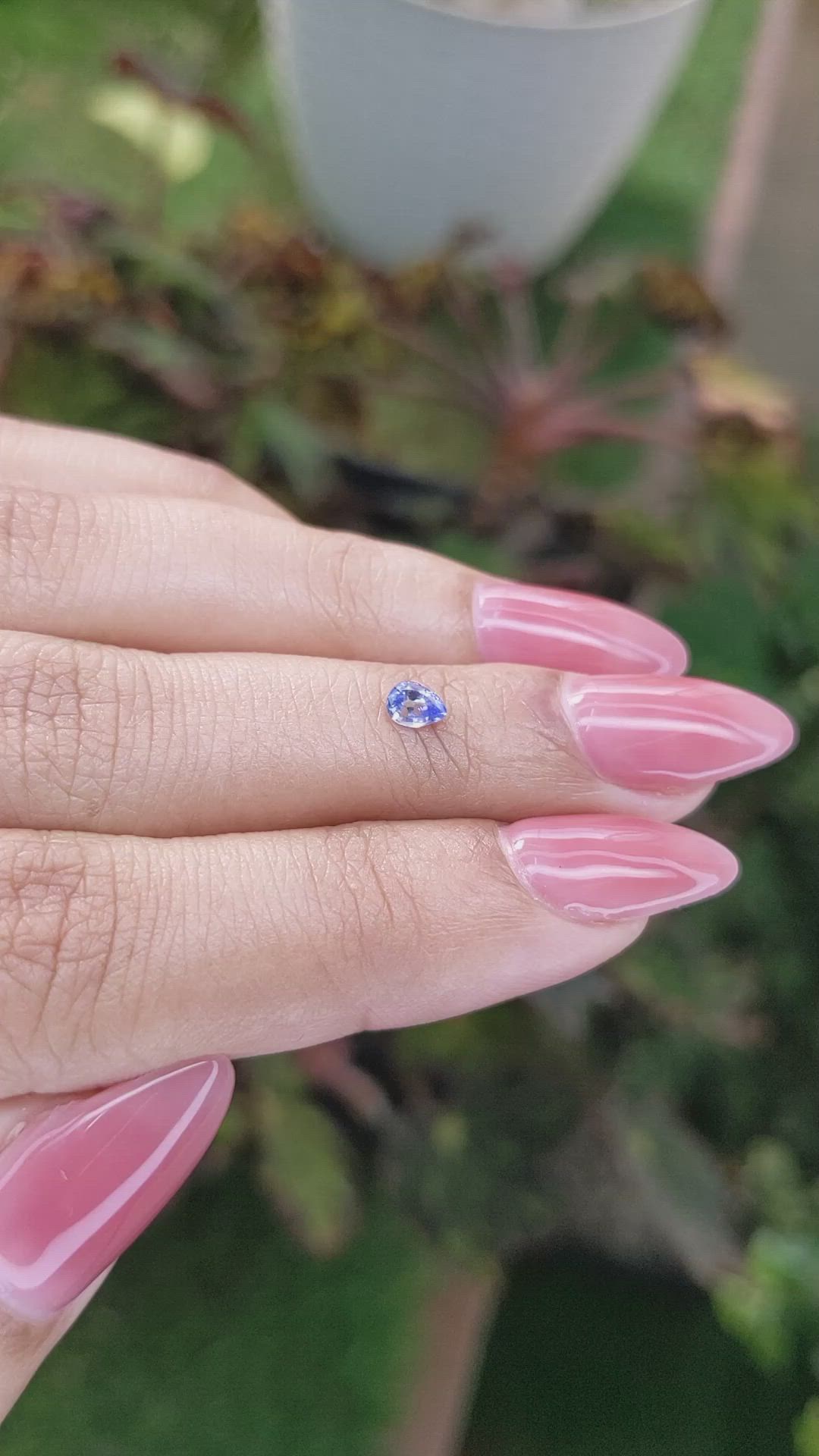 0.26 Ct. Blue Sapphire from Ceylon (Sri Lanka) Size Video