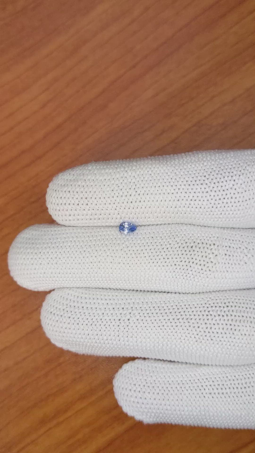 0.26 Ct. Blue Sapphire from Ceylon (Sri Lanka) Size Video