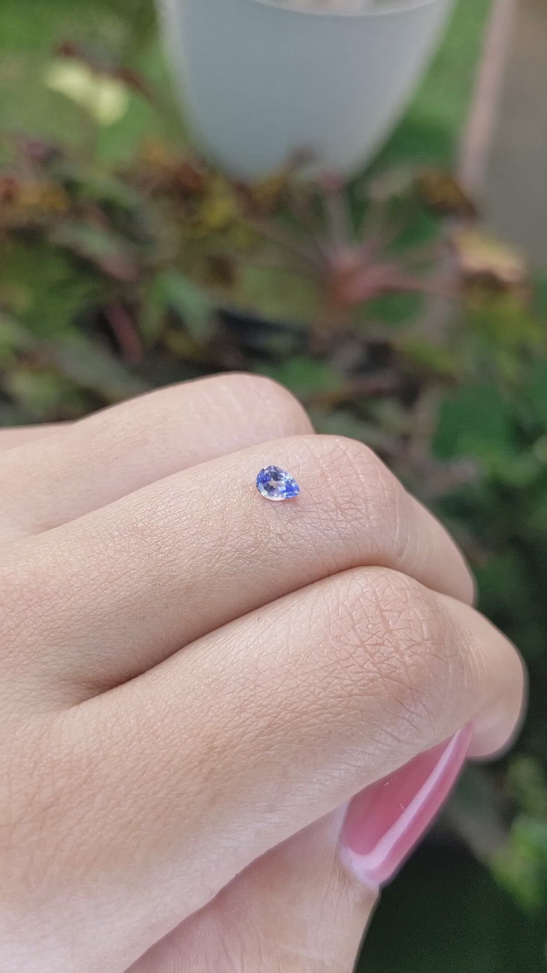 0.26 Ct. Blue Sapphire from Ceylon (Sri Lanka) Size Video