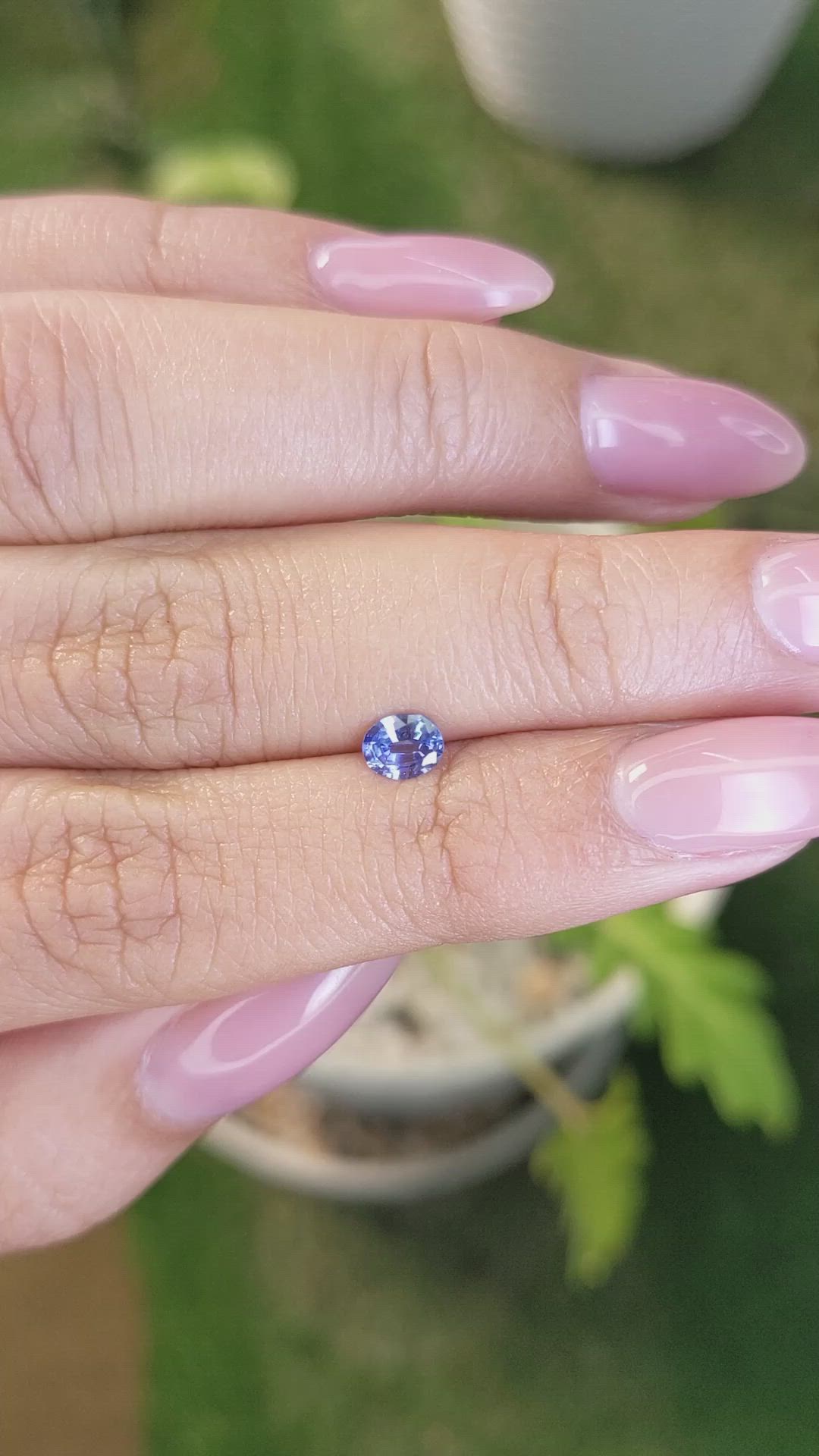 0.44 Ct. Blue Sapphire from Ceylon (Sri Lanka) Size Video