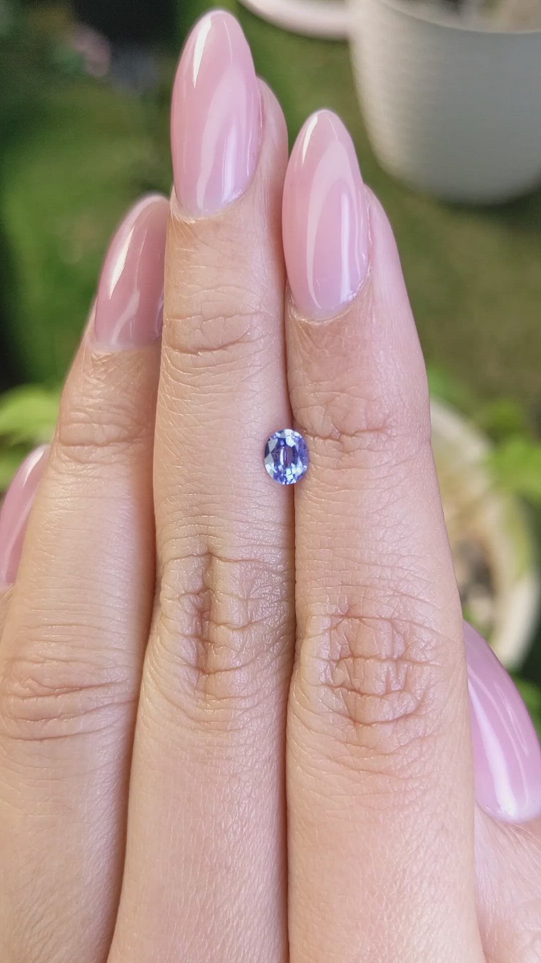 0.44 Ct. Blue Sapphire from Ceylon (Sri Lanka) Size Video