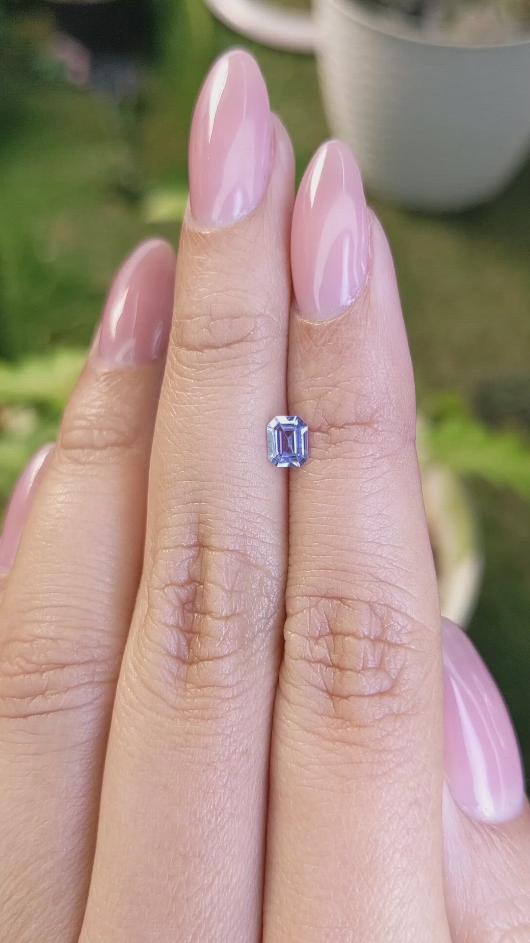 0.42 Ct. Blue Sapphire from Ceylon (Sri Lanka) Size Video