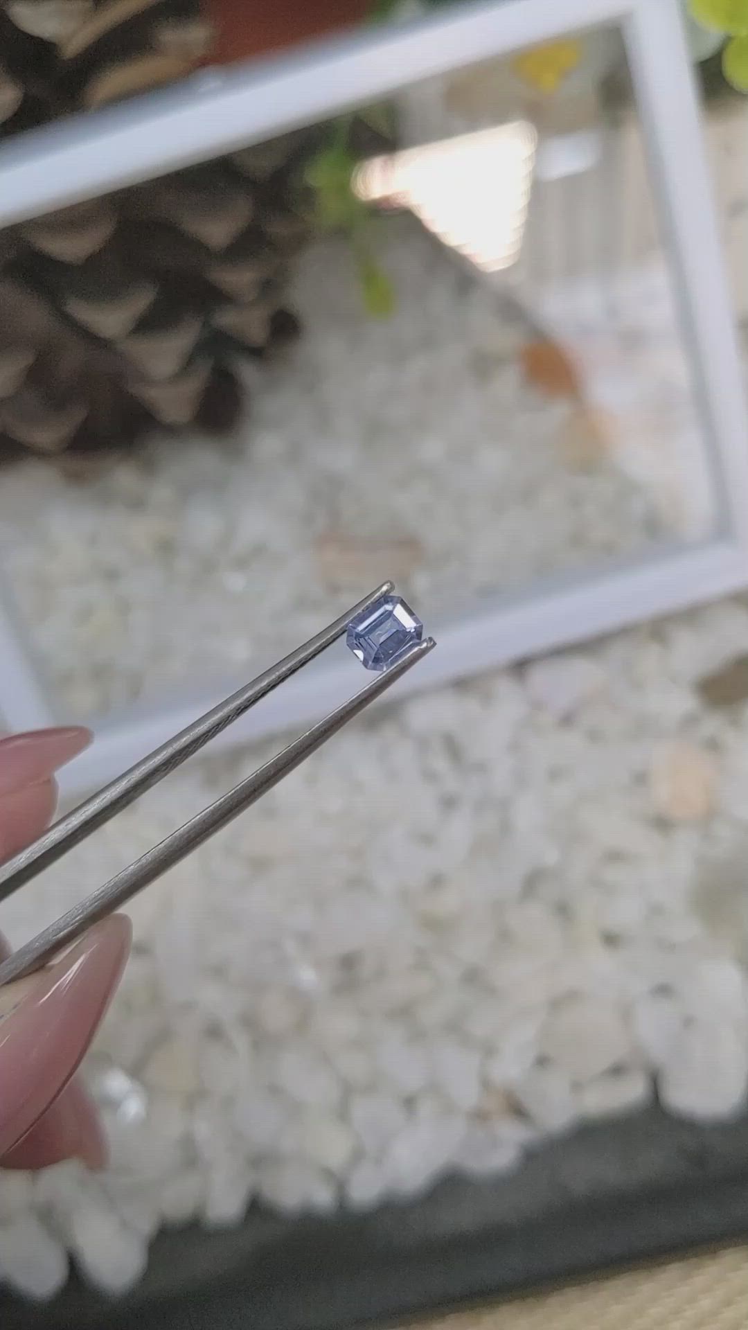 0.42 Ct. Blue Sapphire from Ceylon (Sri Lanka) Size Video