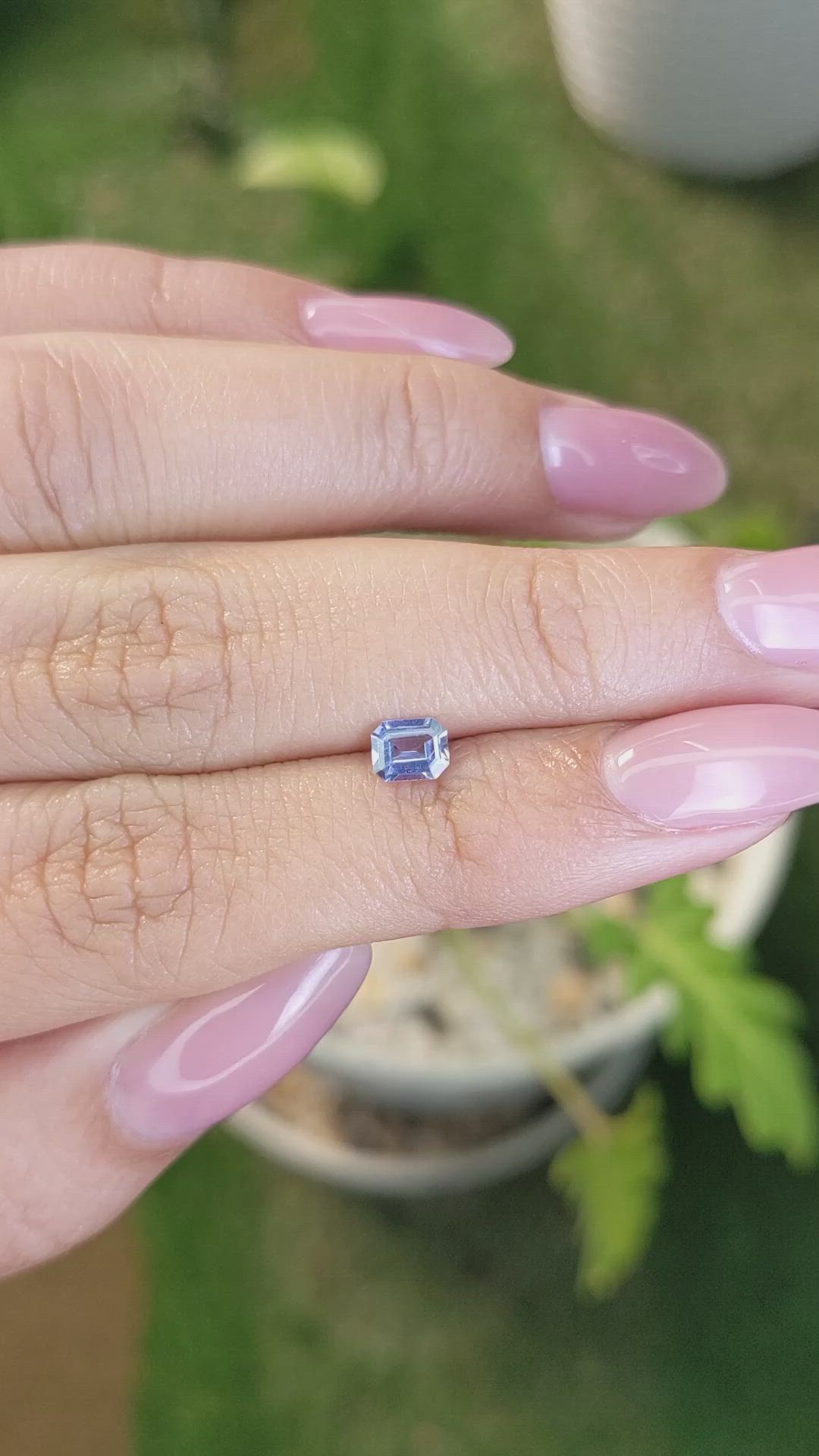 0.42 Ct. Blue Sapphire from Ceylon (Sri Lanka) Size Video