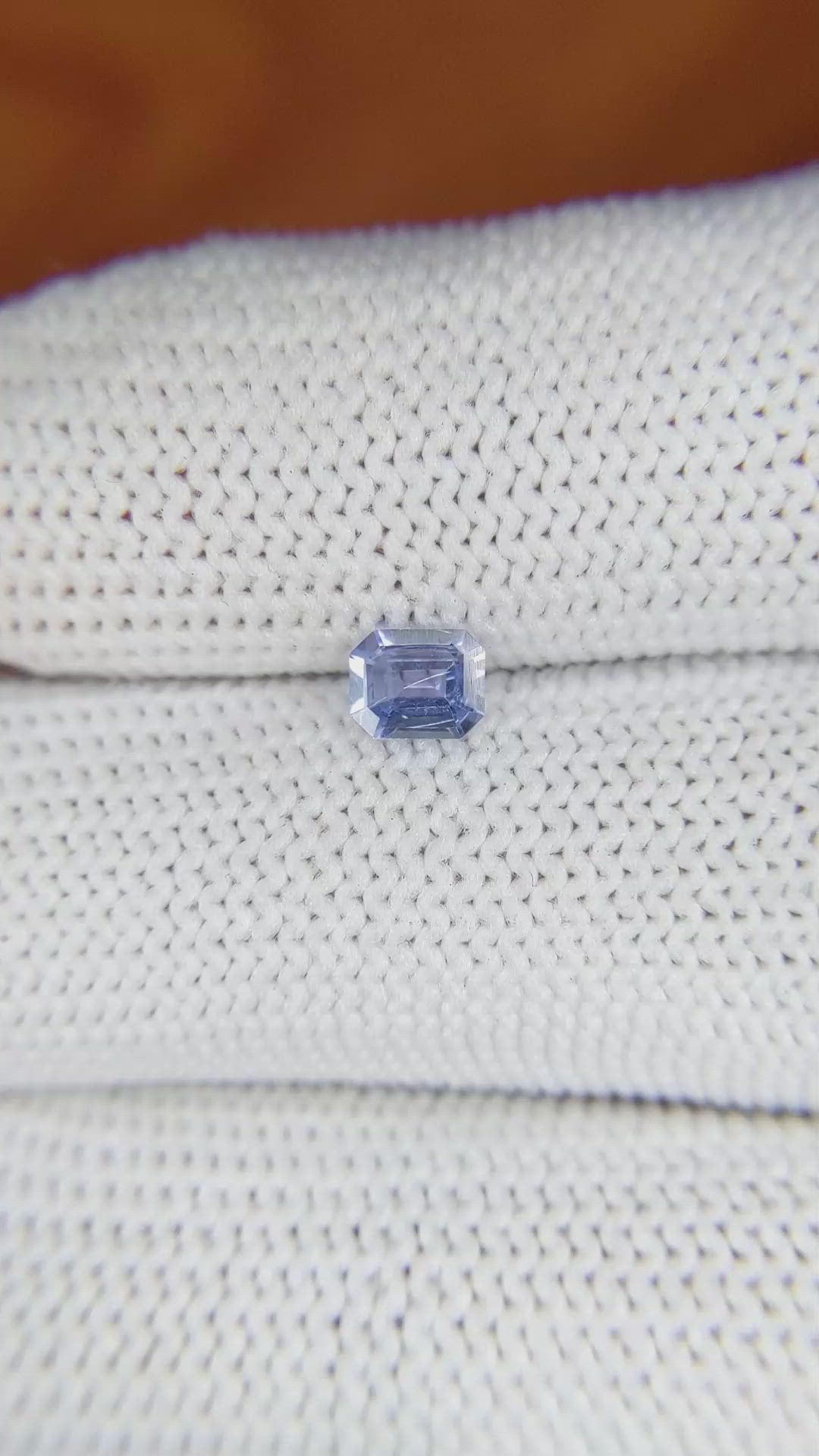0.42 Ct. Blue Sapphire from Ceylon (Sri Lanka) Size Video