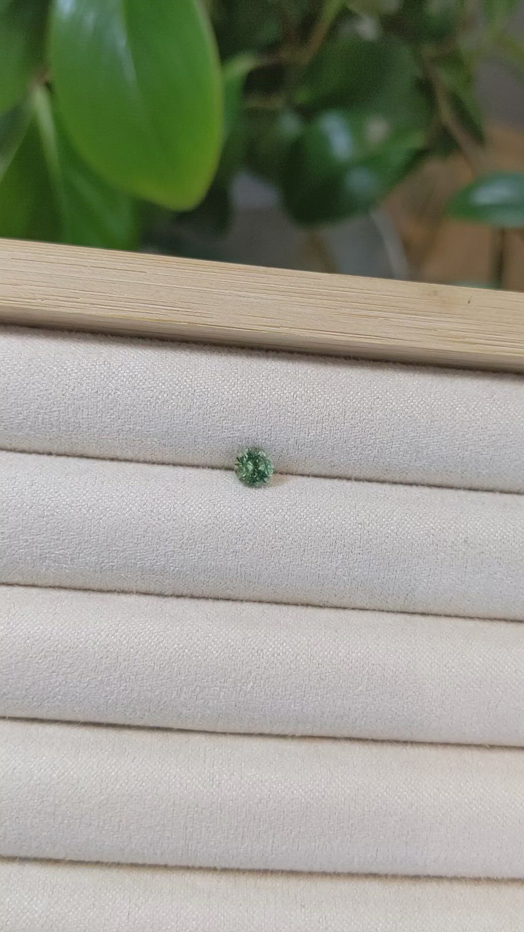 0.61 Ct. Green Sapphire from Madagascar Size Video
