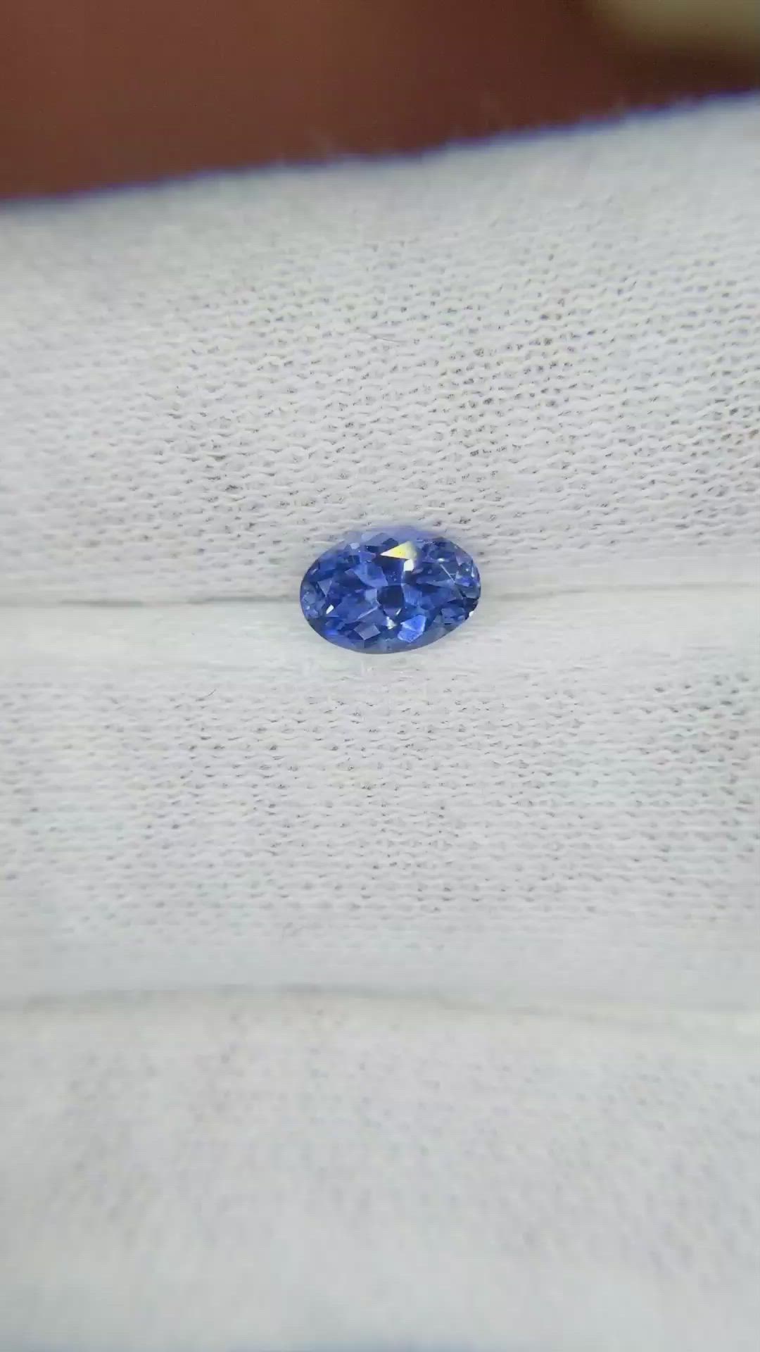 0.76 Ct. Blue Sapphire from Ceylon (Sri Lanka) Size Video