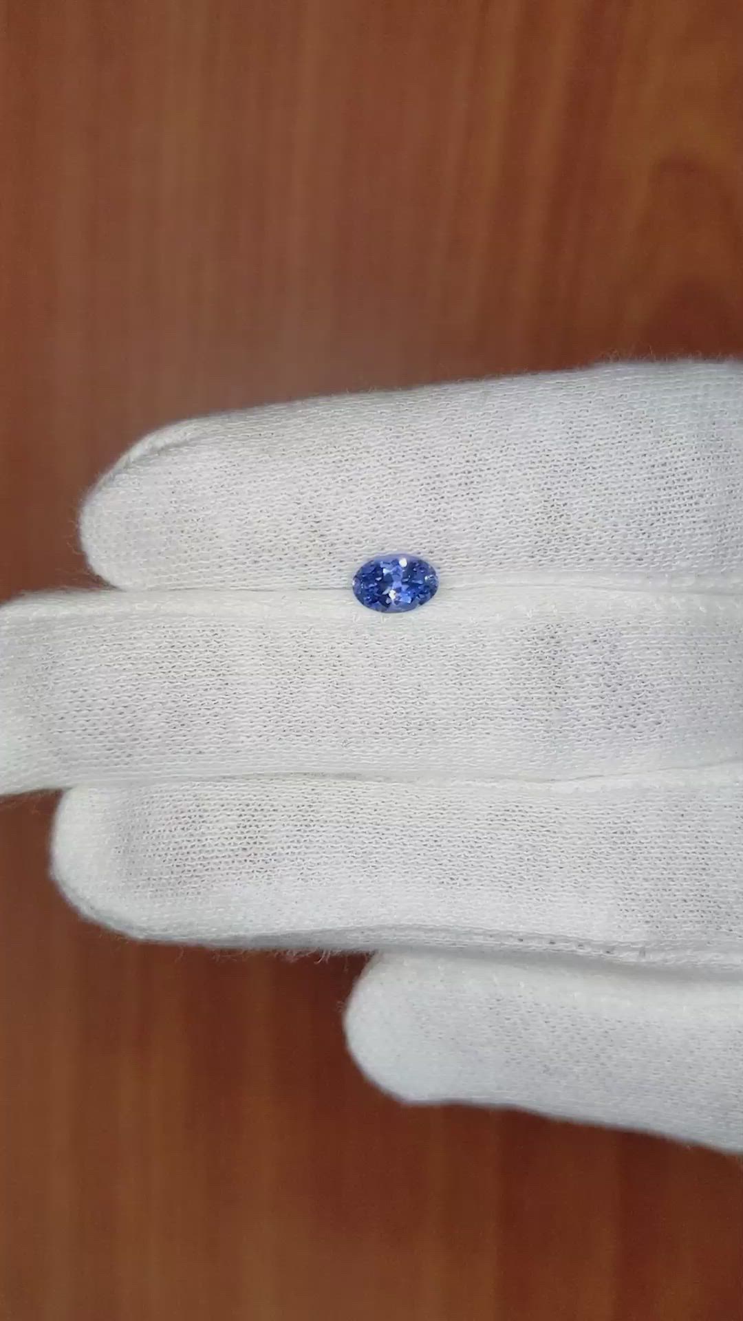 0.76 Ct. Blue Sapphire from Ceylon (Sri Lanka) Size Video