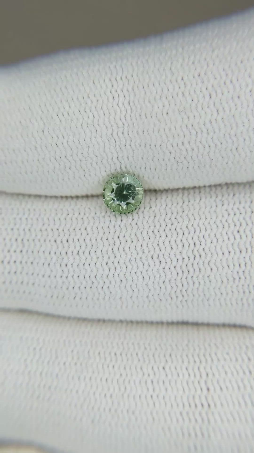 0.66 Ct. Bluish Green Sapphire from Madagascar Size Video