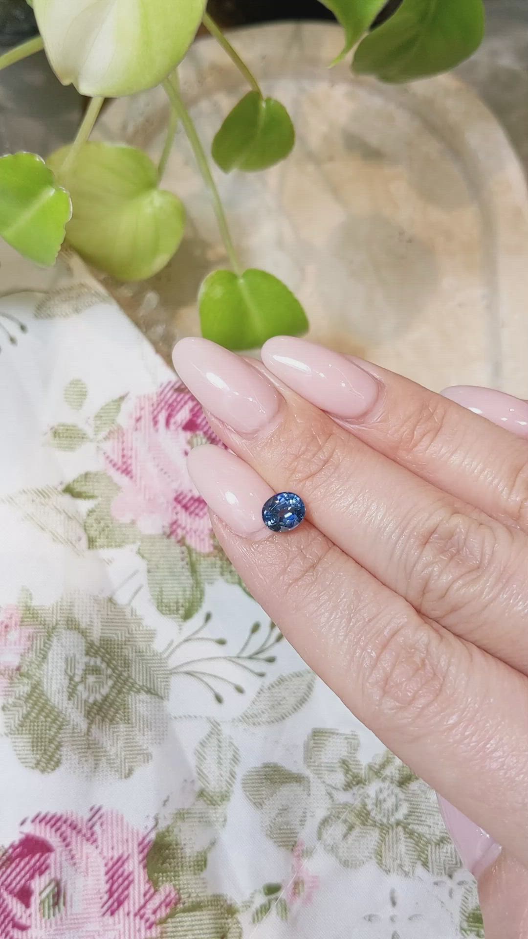 1.48 Ct. Blue Sapphire from Ceylon (Sri Lanka) Size Video