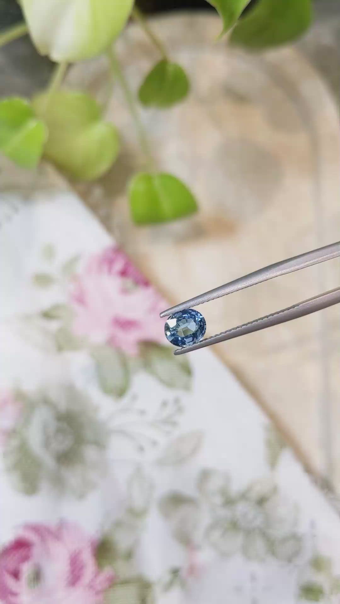 1.13 Ct. Blue Sapphire from Ceylon (Sri Lanka) Size Video