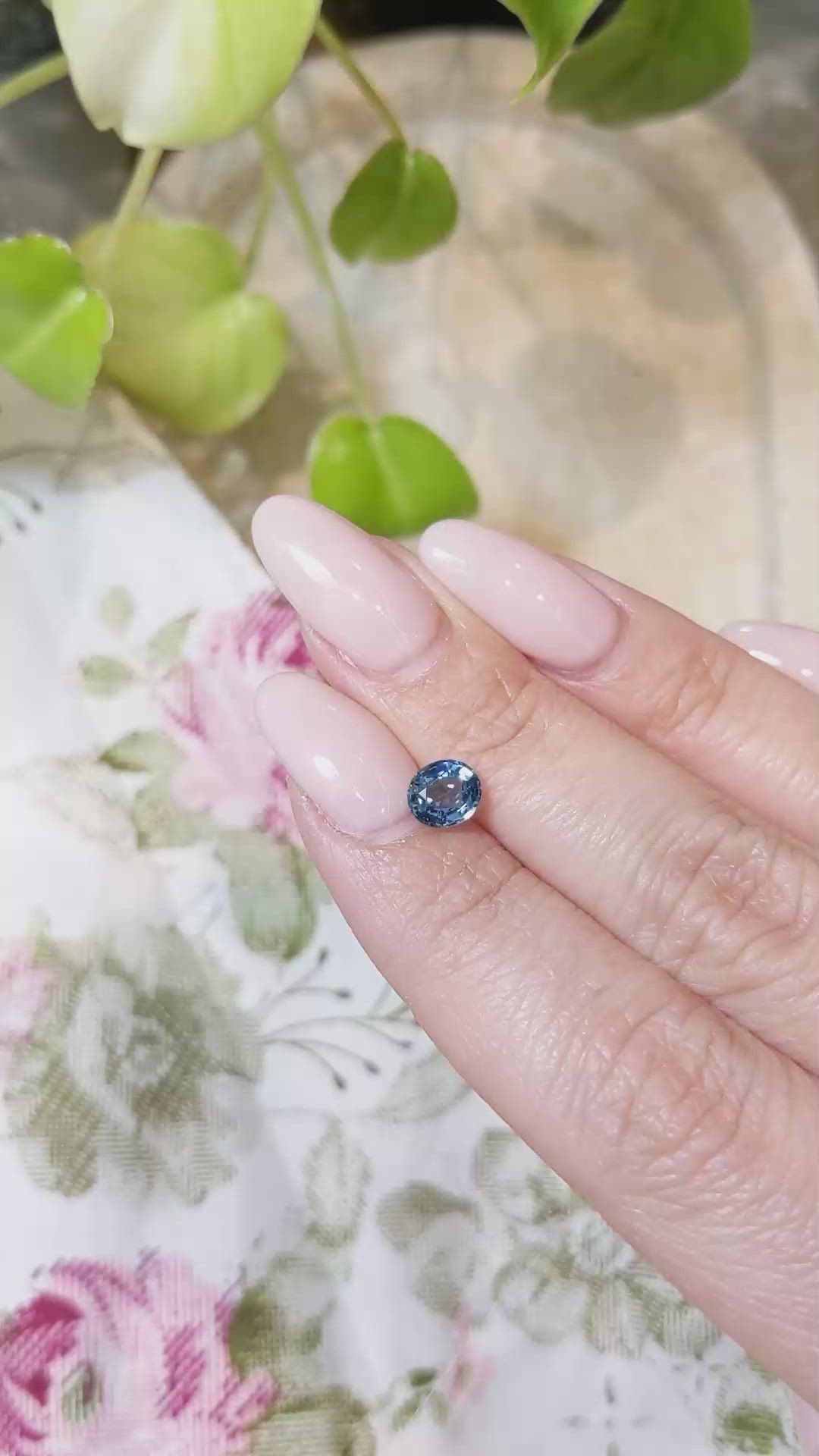1.13 Ct. Blue Sapphire from Ceylon (Sri Lanka) Size Video