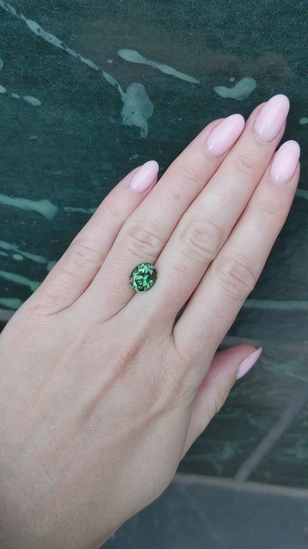 4.05 Ct. Green Sapphire from Kenya Size Video