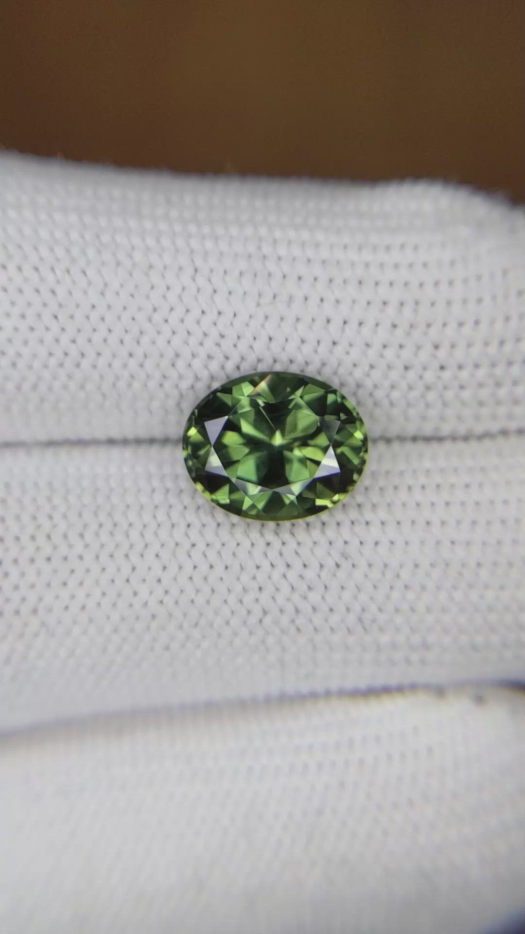 4.05 Ct. Green Sapphire from Kenya Size Video