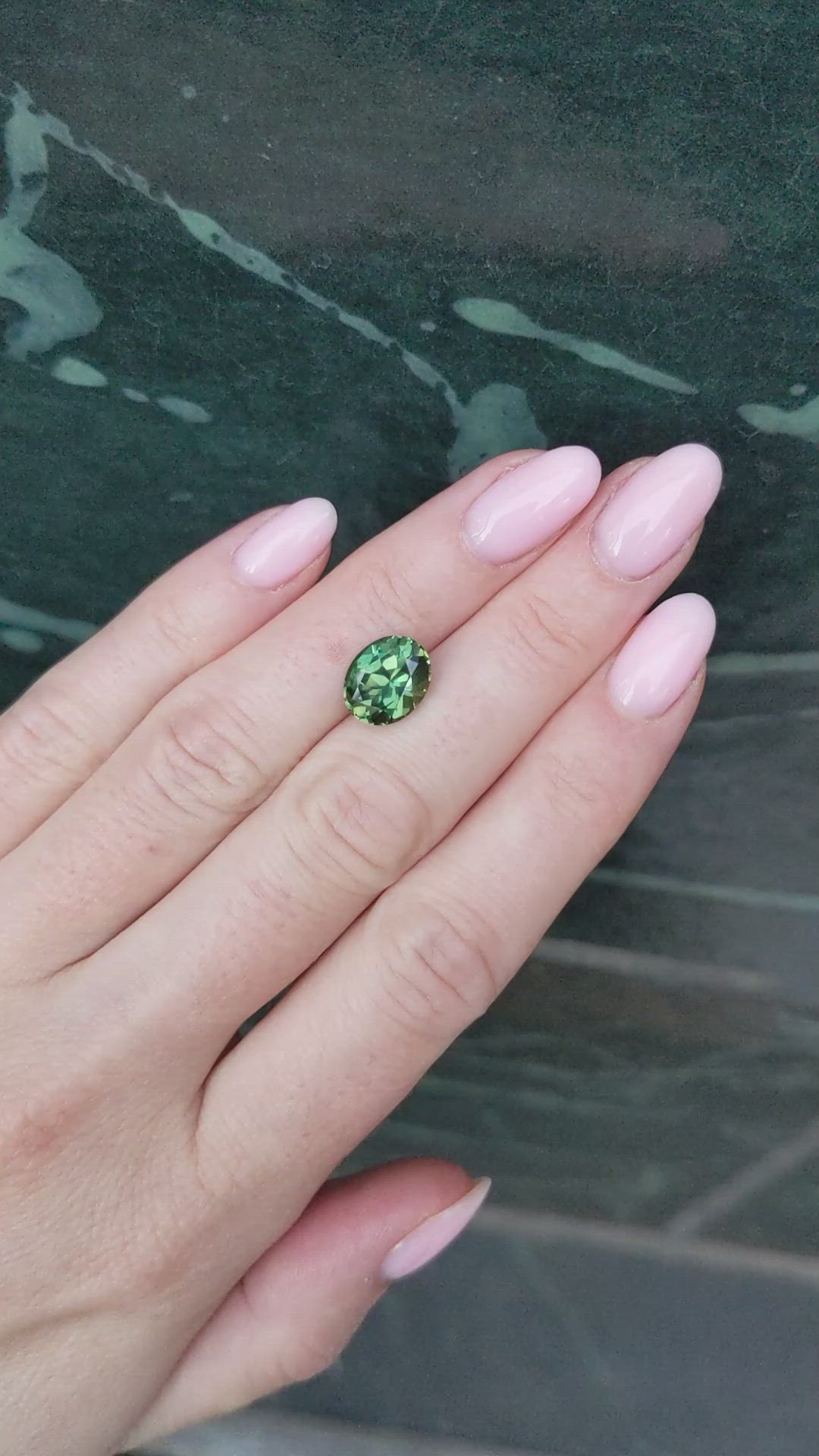 4.05 Ct. Green Sapphire from Kenya Size Video