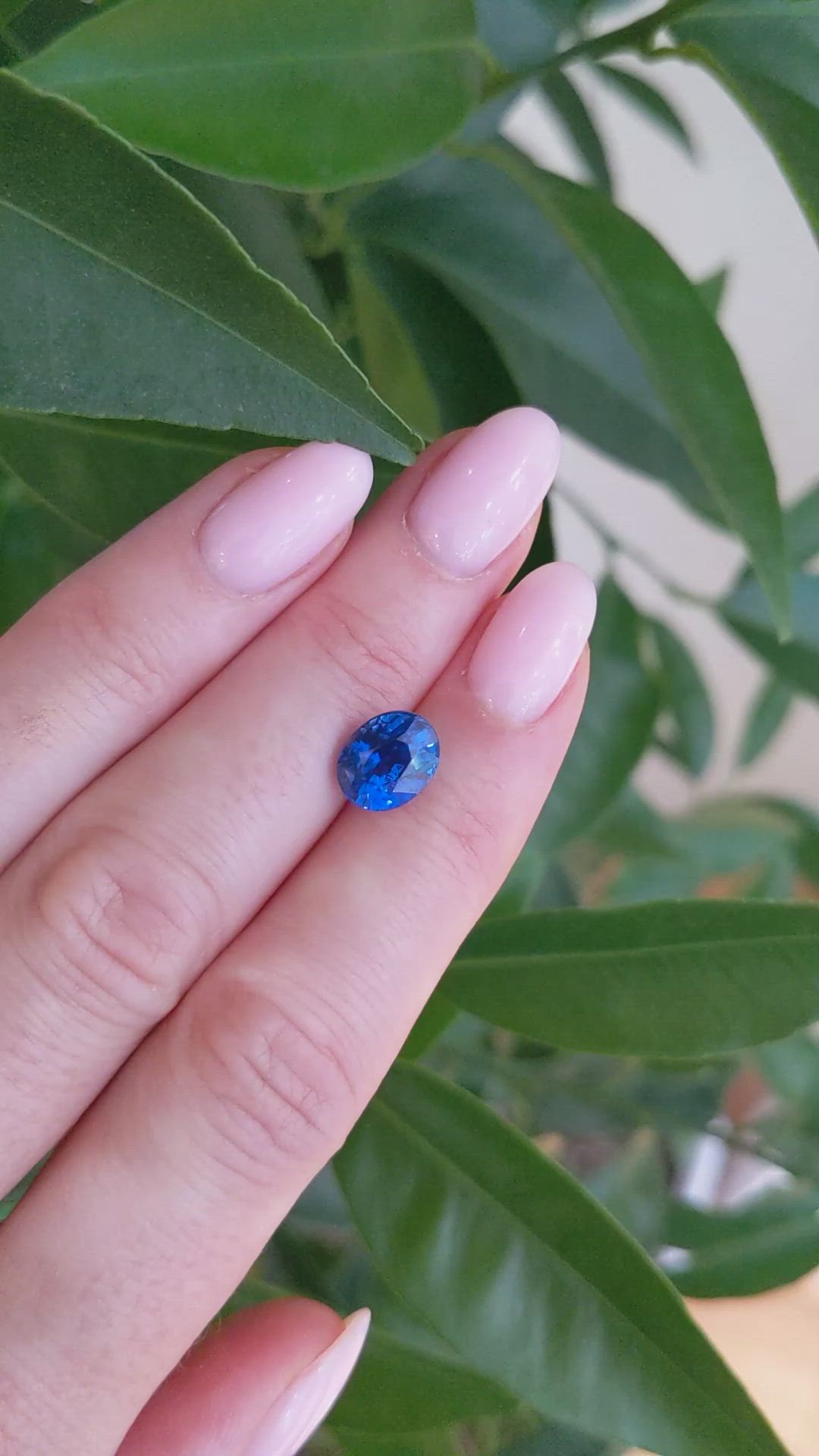 3.00 Ct. Blue Sapphire from Ceylon (Sri Lanka) Size Video