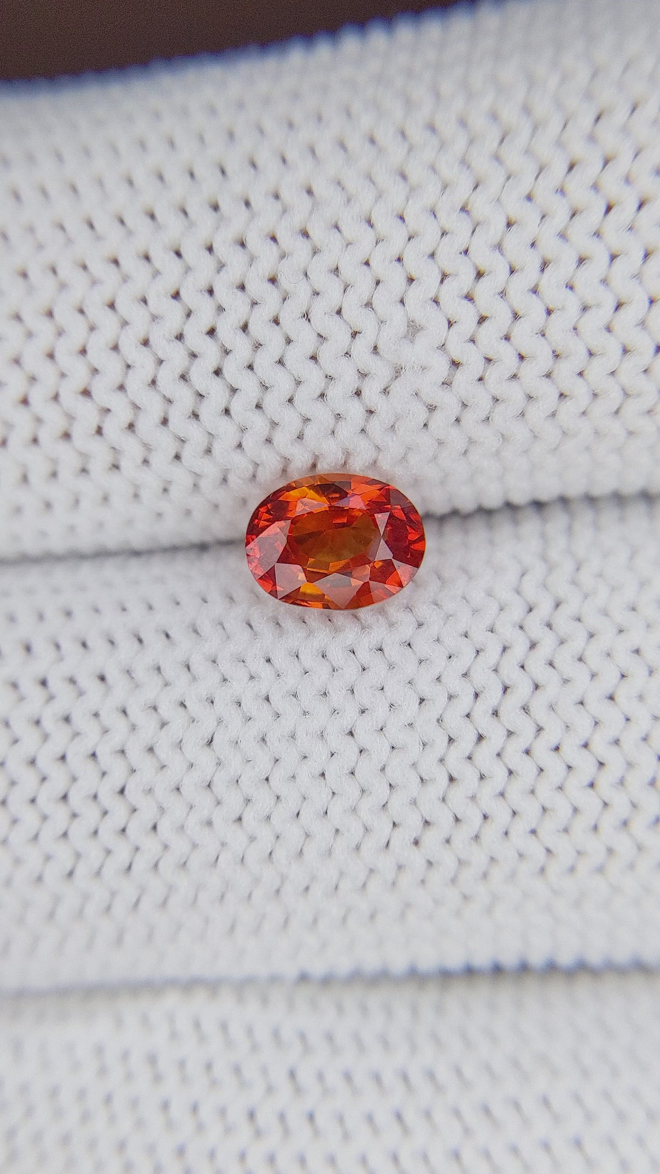0.95 Ct. Orange Sapphire from Africa Size Video