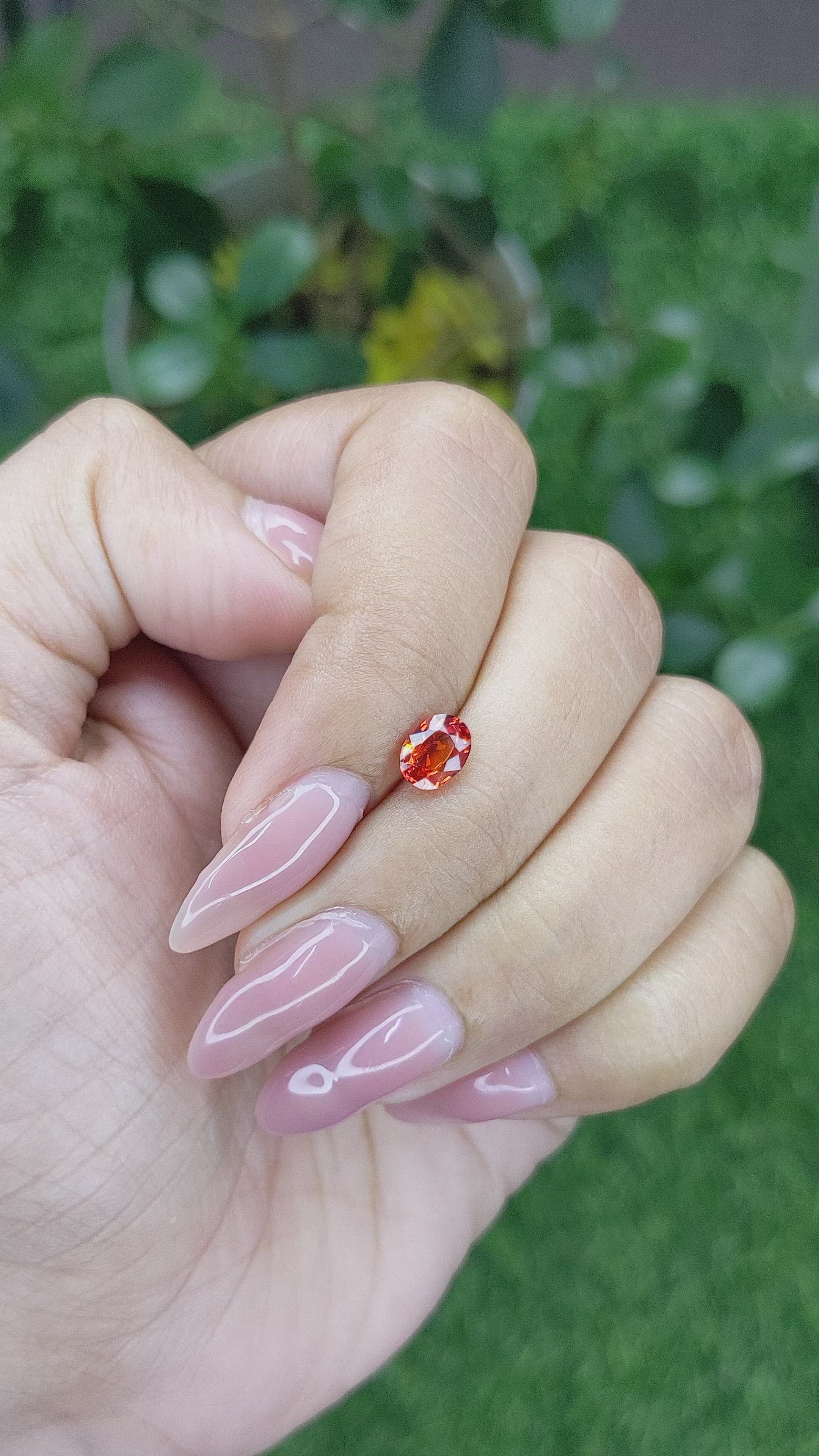 0.95 Ct. Orange Sapphire from Africa Size Video