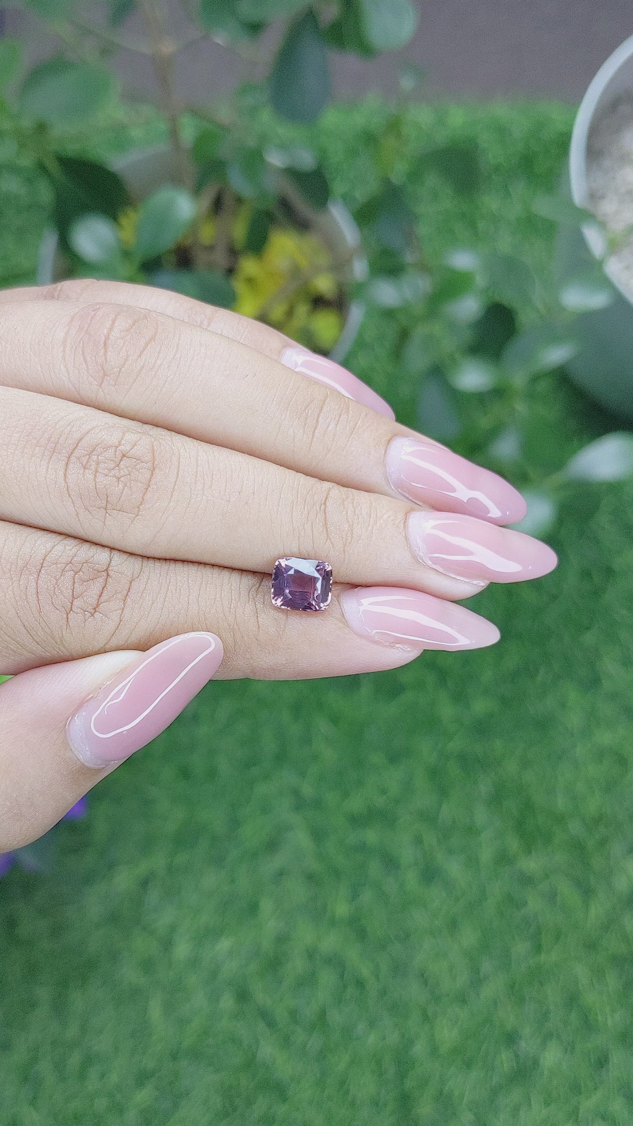 2.13 Ct. Pinkish Purple Sapphire from Africa Size Video