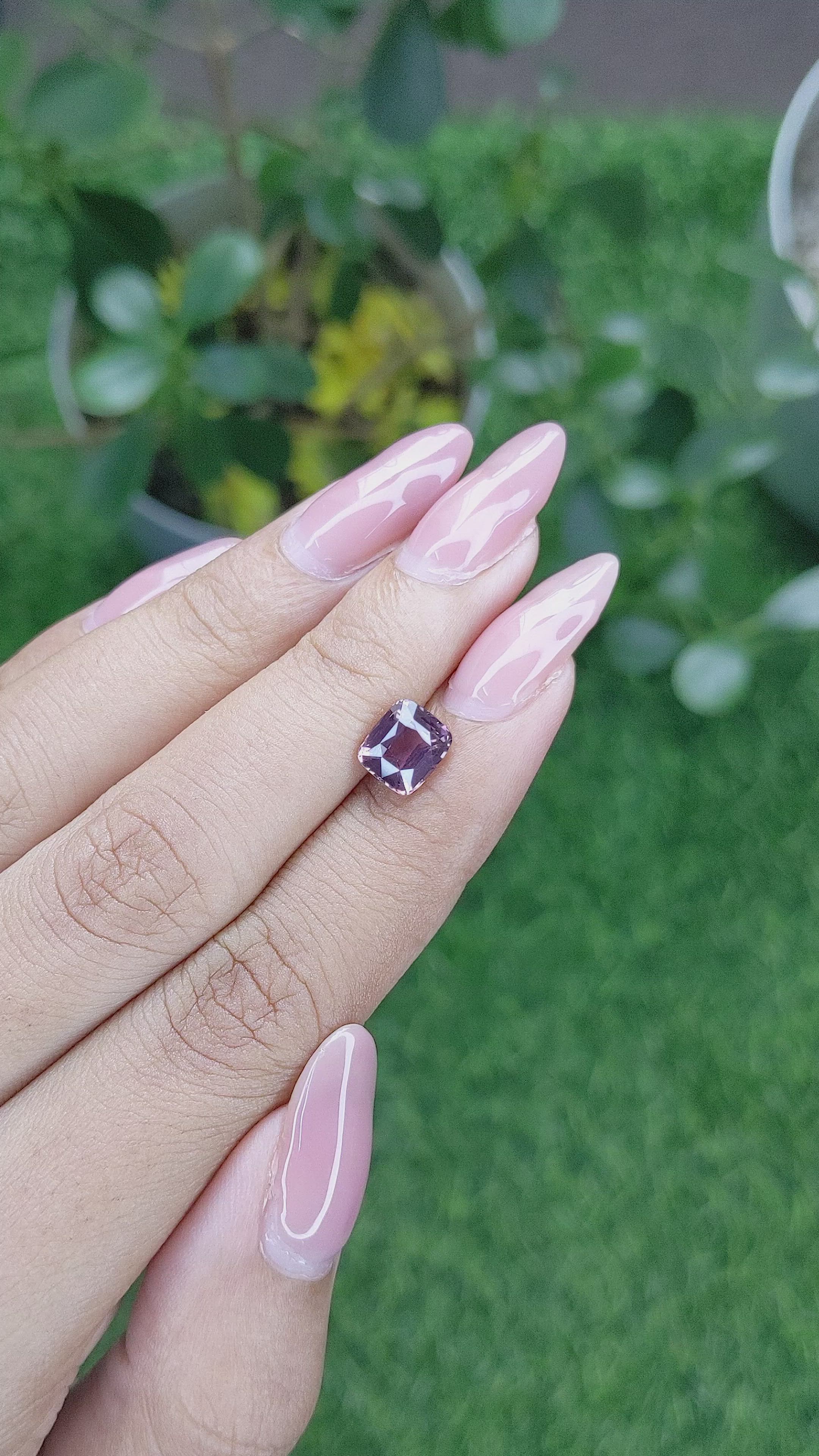 2.13 Ct. Pinkish Purple Sapphire from Africa Size Video
