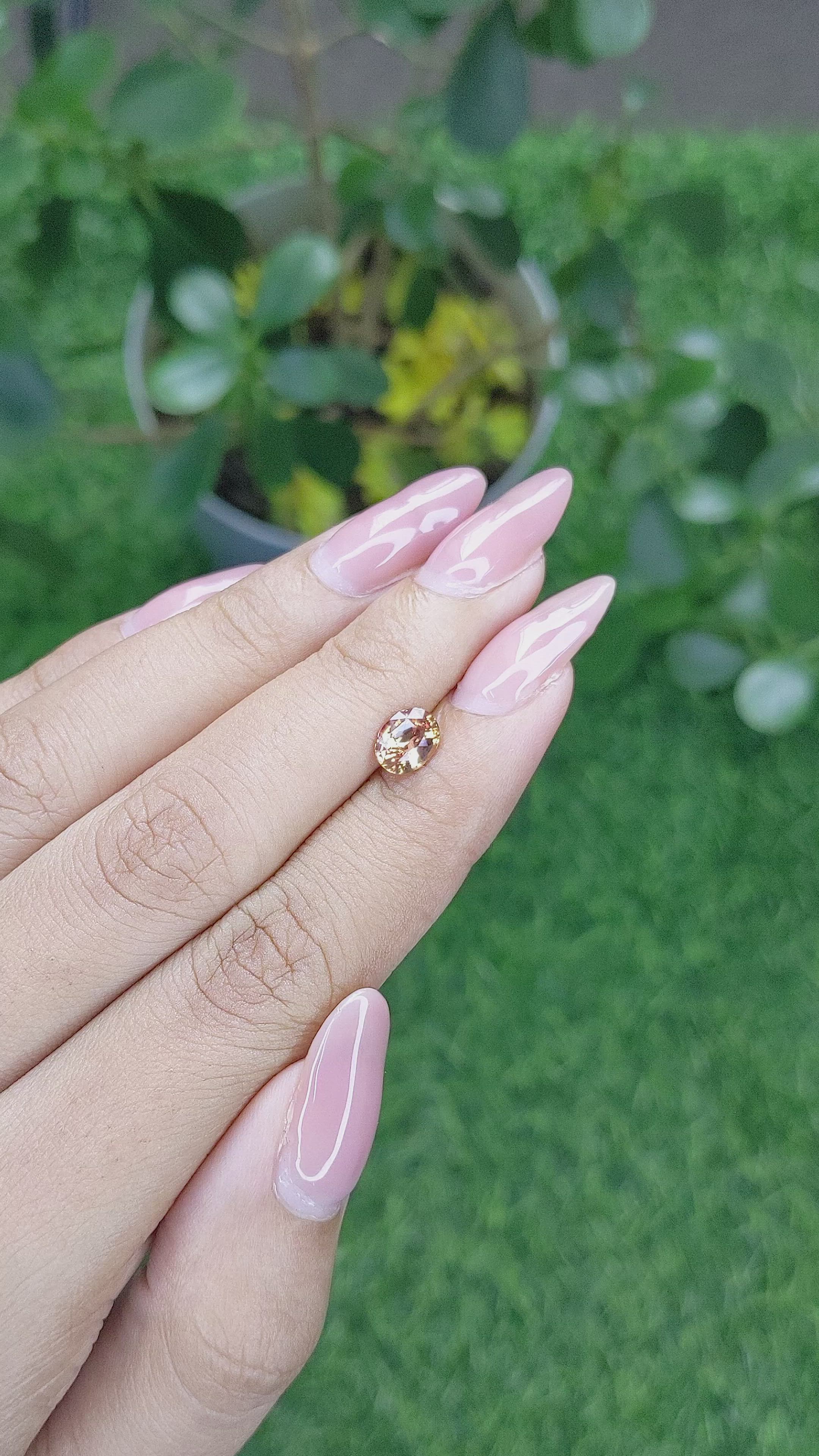 1.12 Ct. Pinkish Brown Sapphire from Africa Size Video