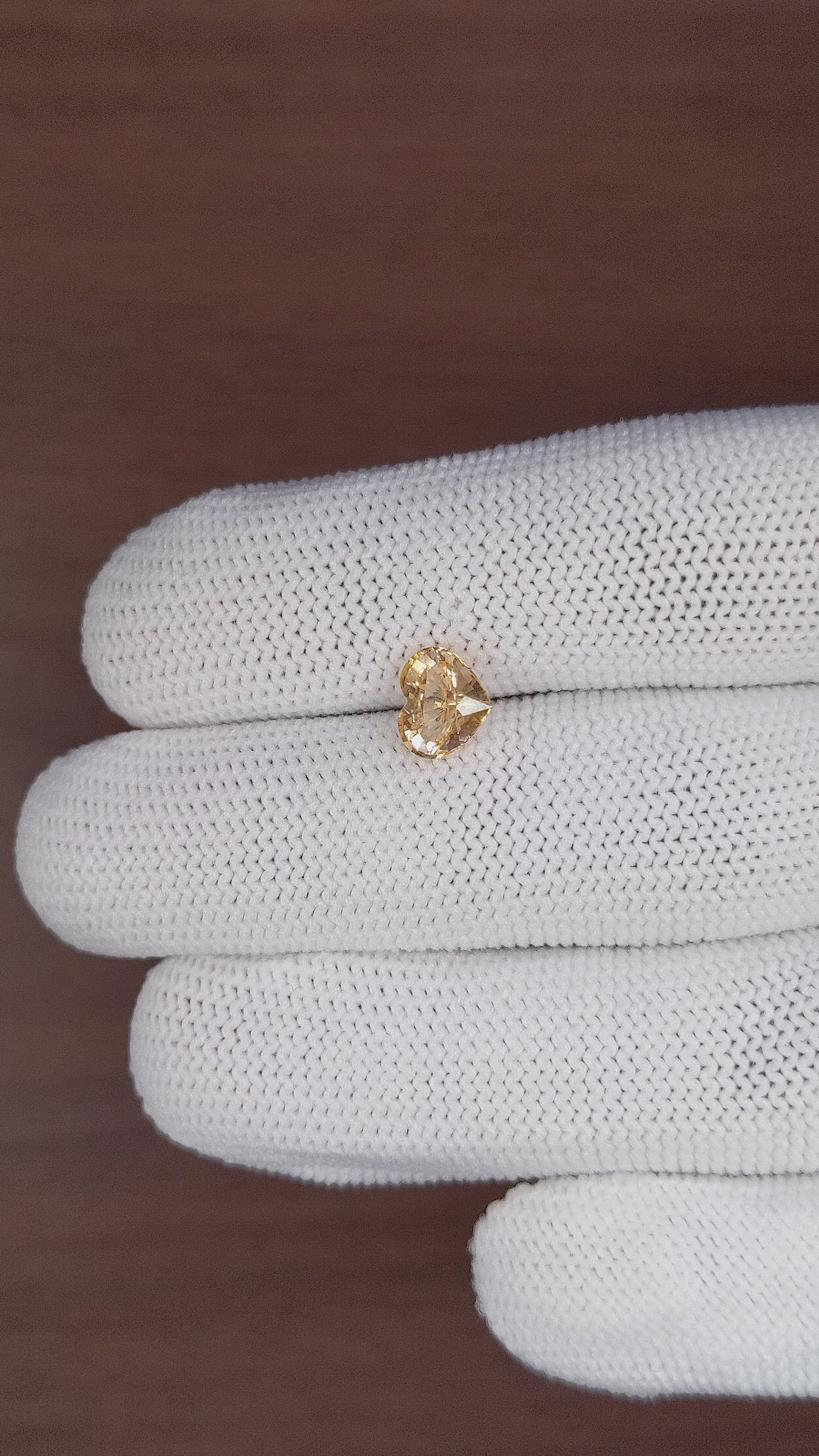 1.60 Ct. Peach Sapphire from Africa Size Video