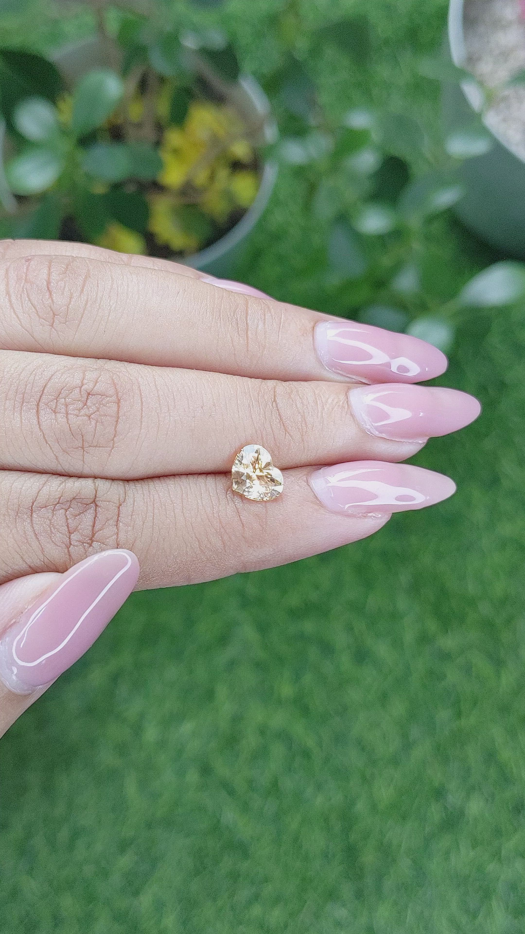 1.60 Ct. Peach Sapphire from Africa Size Video