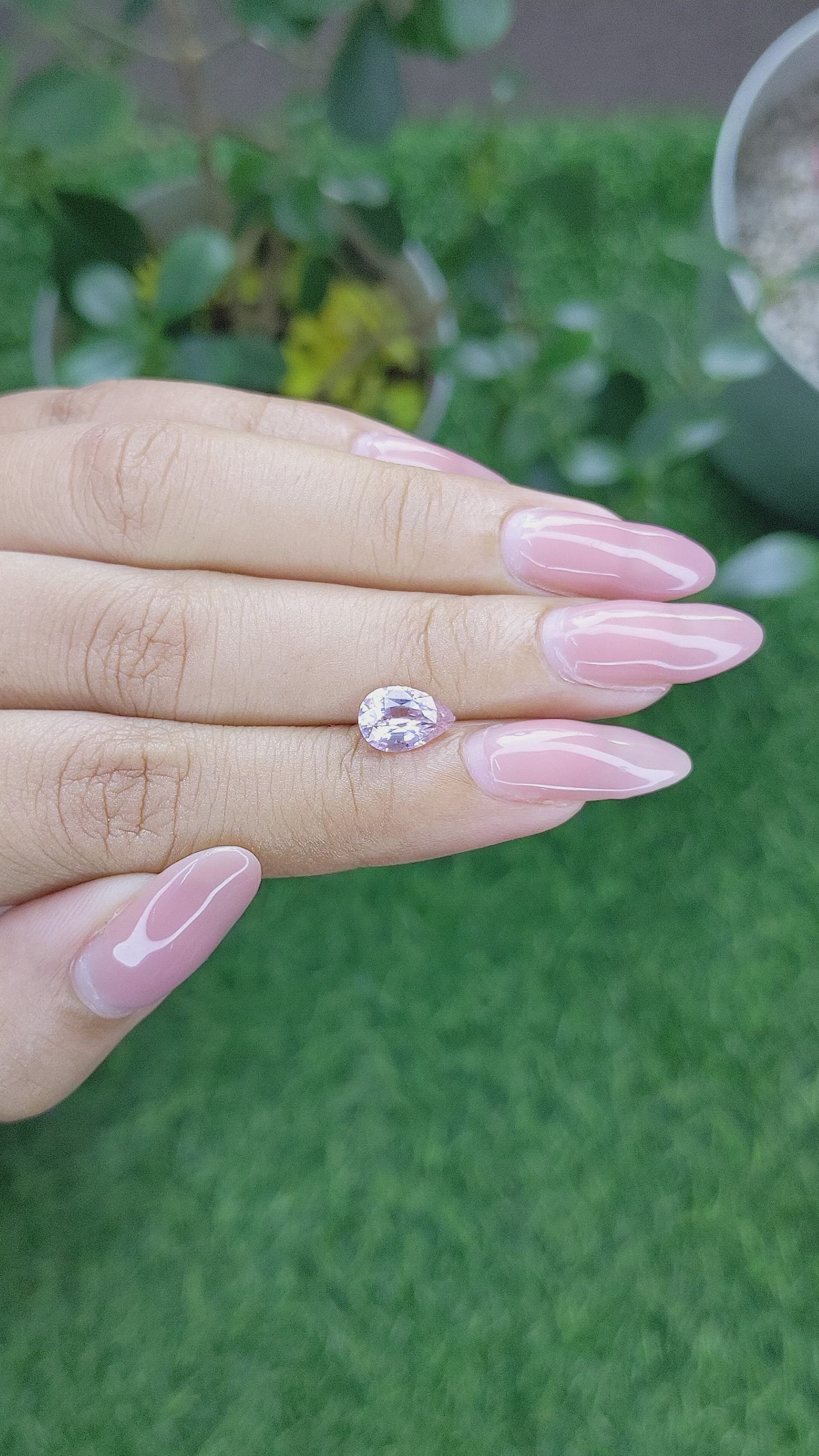 1.60 Ct. Pink Sapphire from Africa Size Video