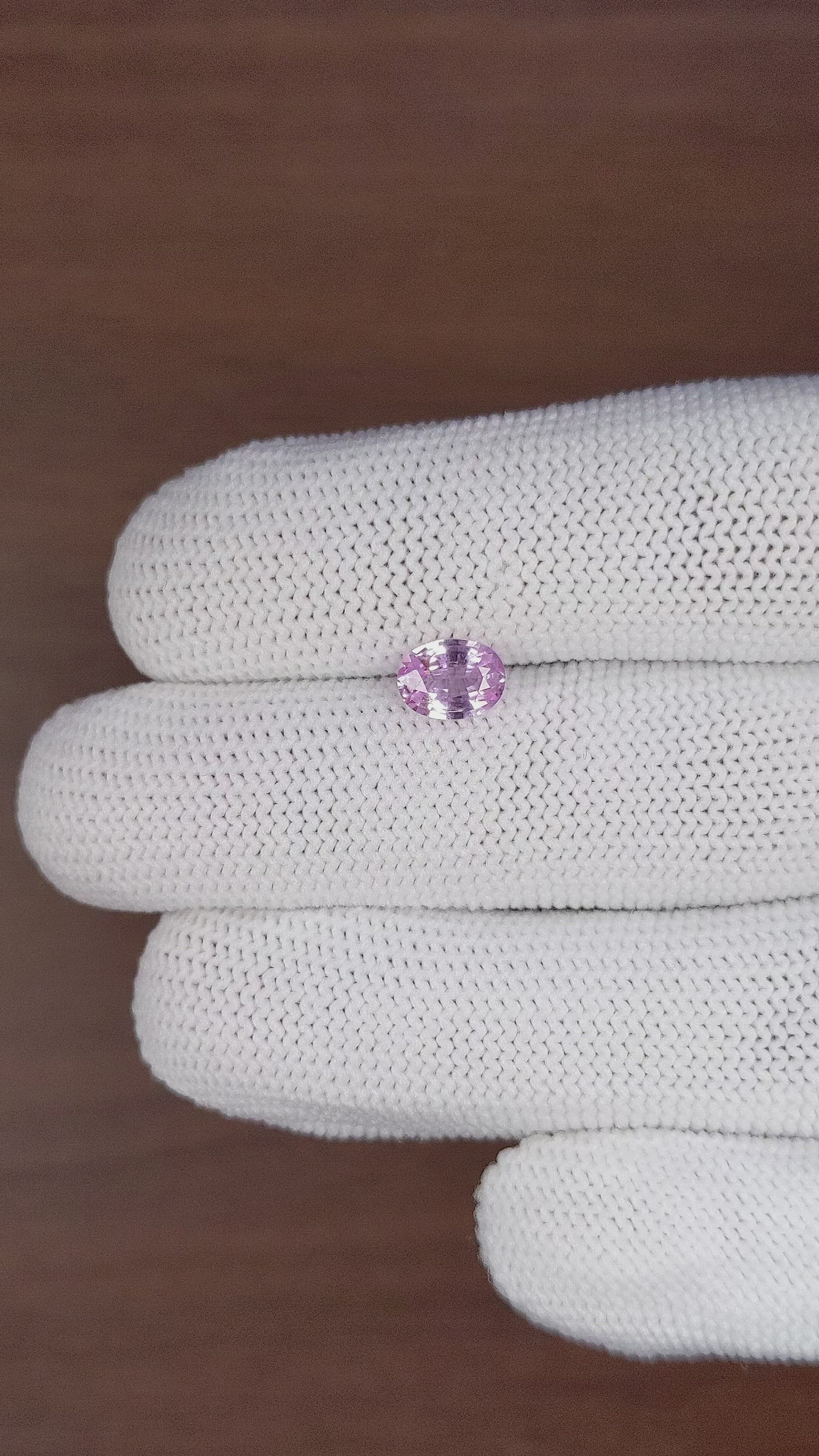 1.05 Ct. Pinkish Purple Sapphire from Africa Size Video