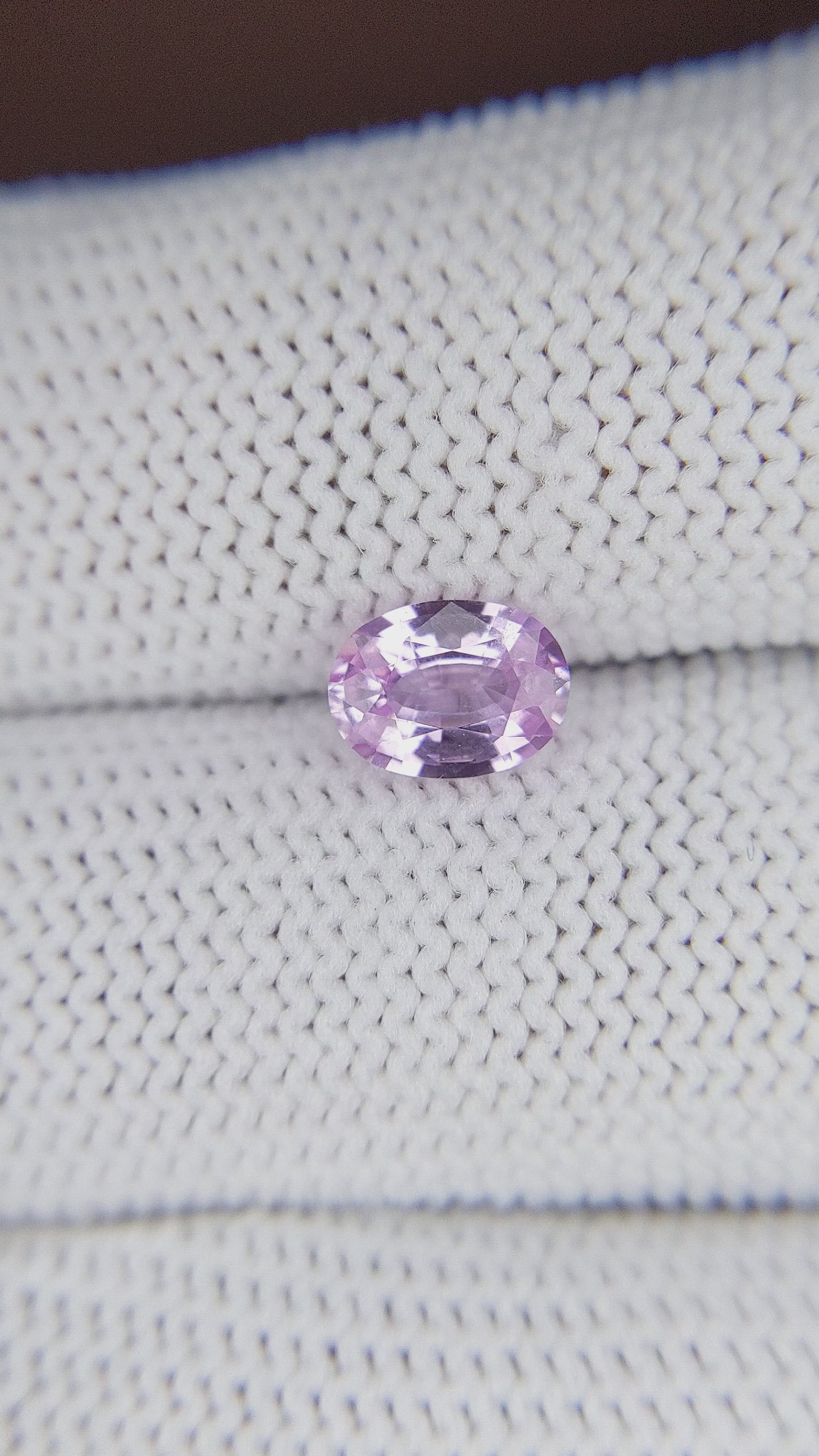 1.05 Ct. Pinkish Purple Sapphire from Africa Size Video