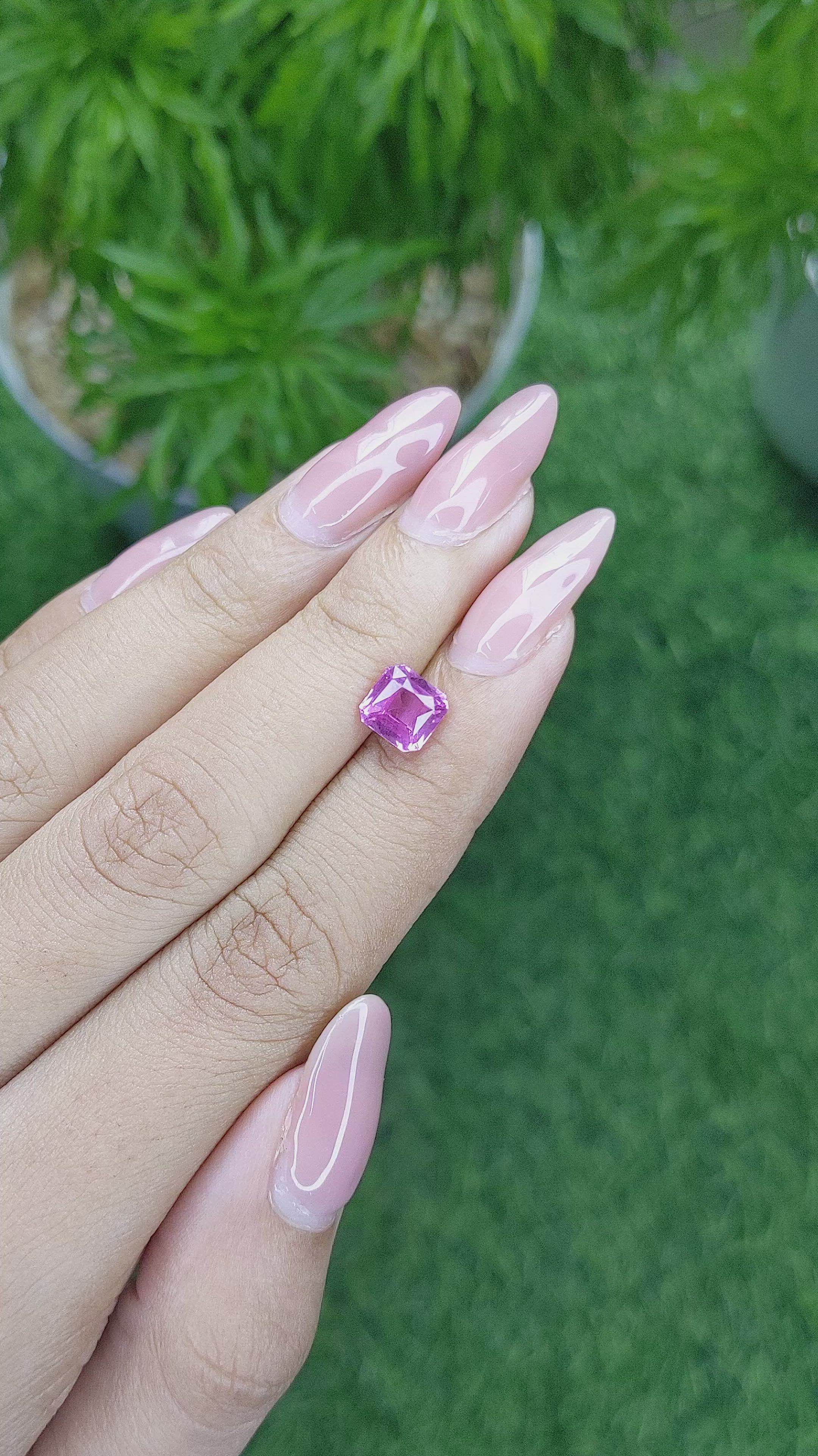 2.06 Ct. Purplish Pink Sapphire from Africa Size Video