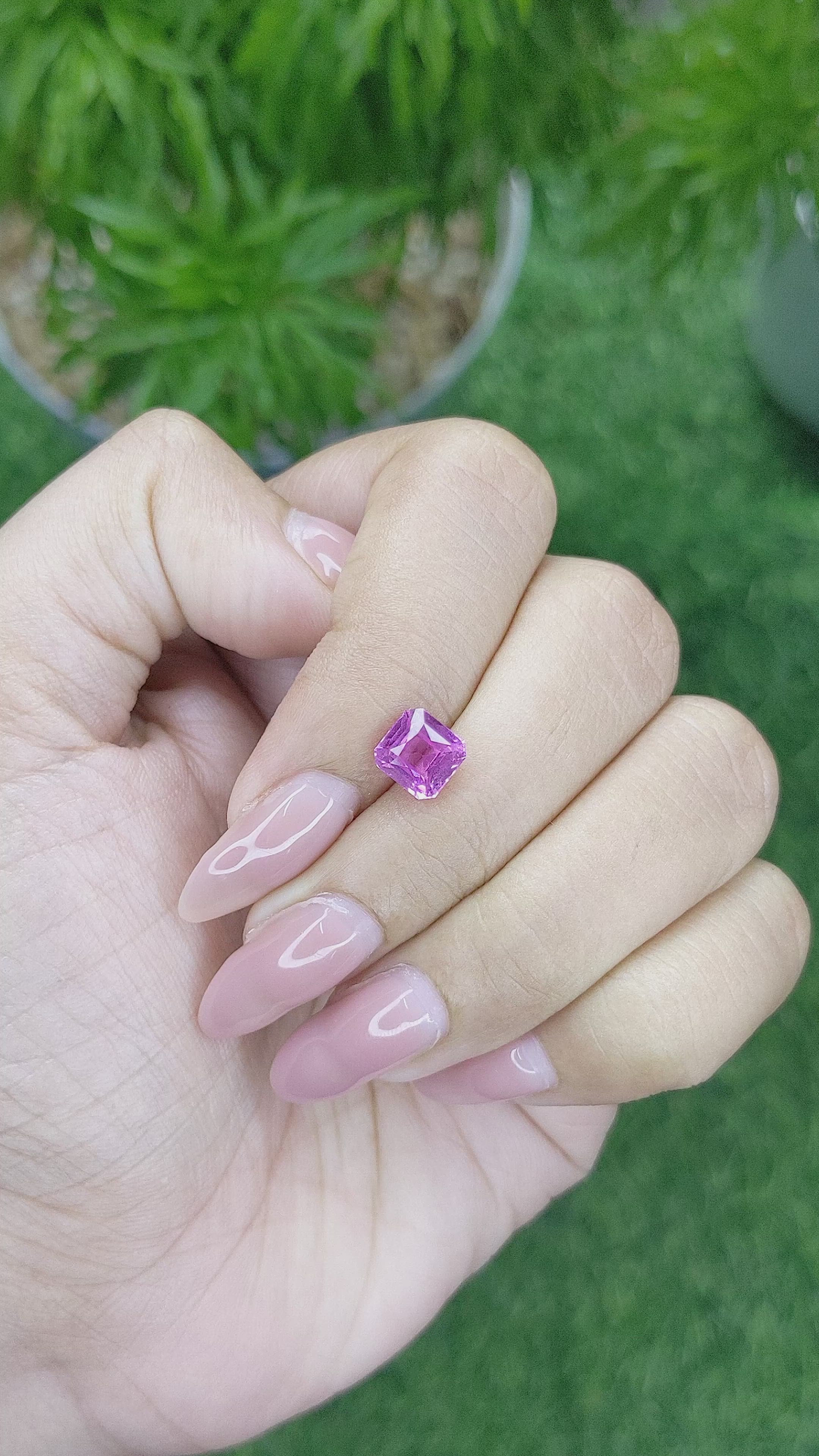 2.06 Ct. Purplish Pink Sapphire from Africa Size Video