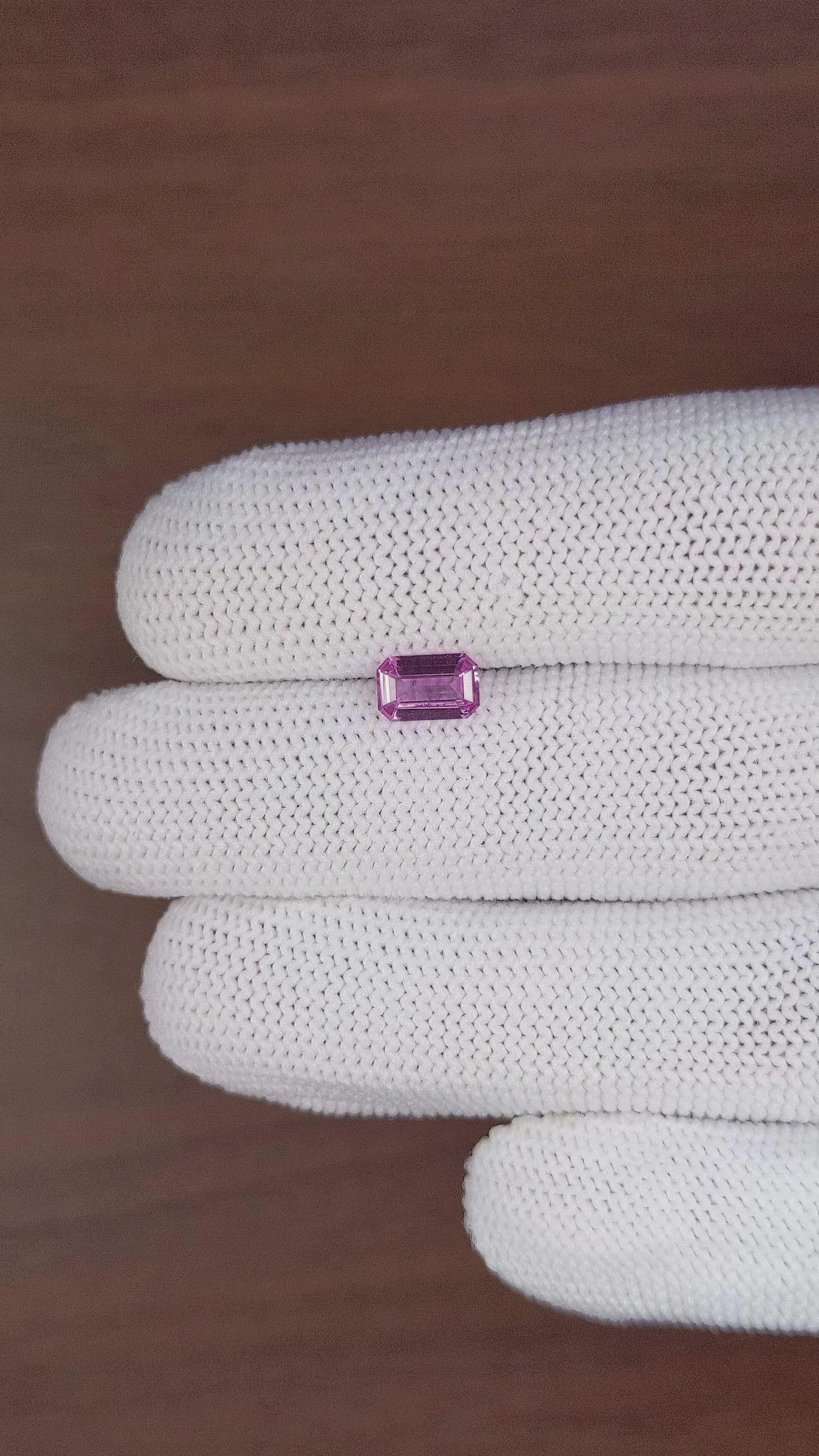 1.01 Ct. Pinkish Purple Sapphire from Africa Size Video