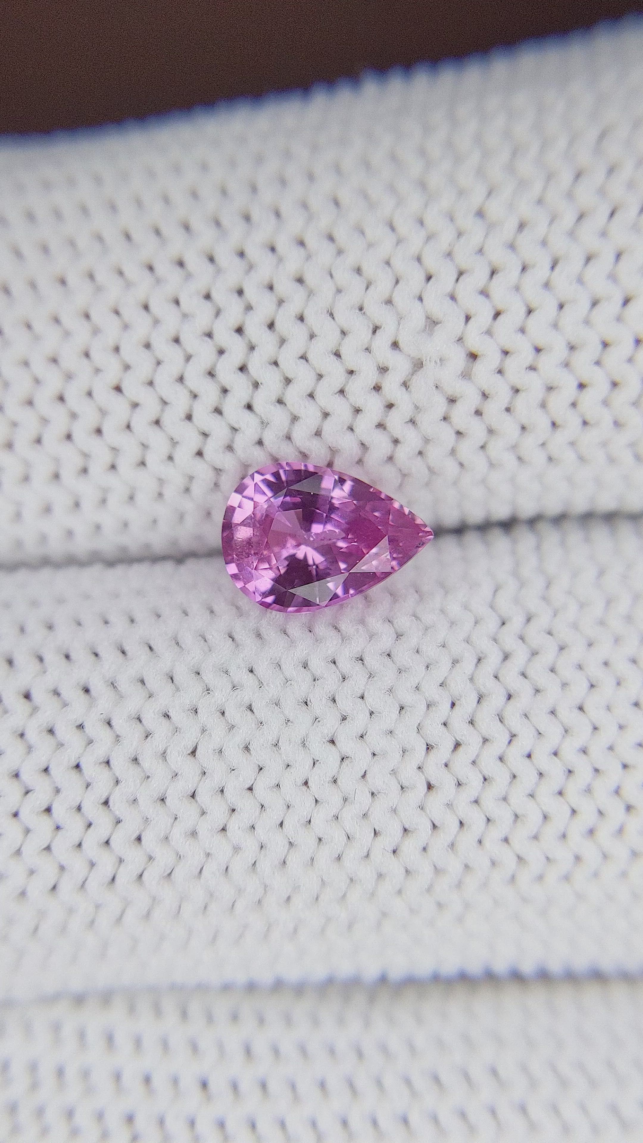 1.25 Ct. Pinkish Purple Sapphire from Africa Size Video