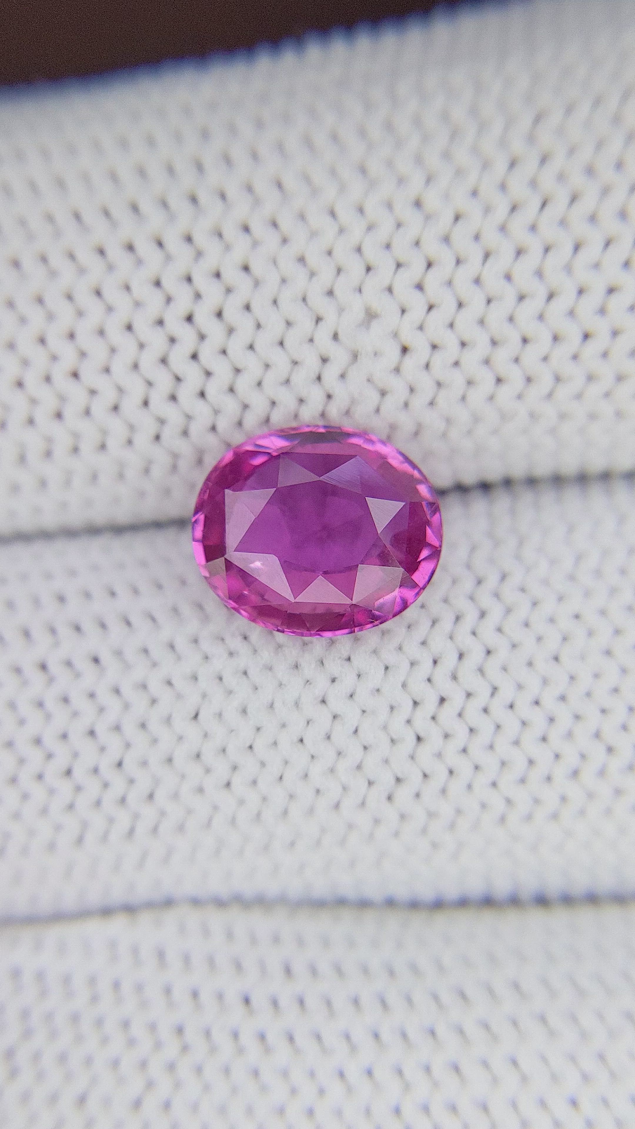 3.02 Ct. Pinkish Purple Sapphire from Africa Size Video