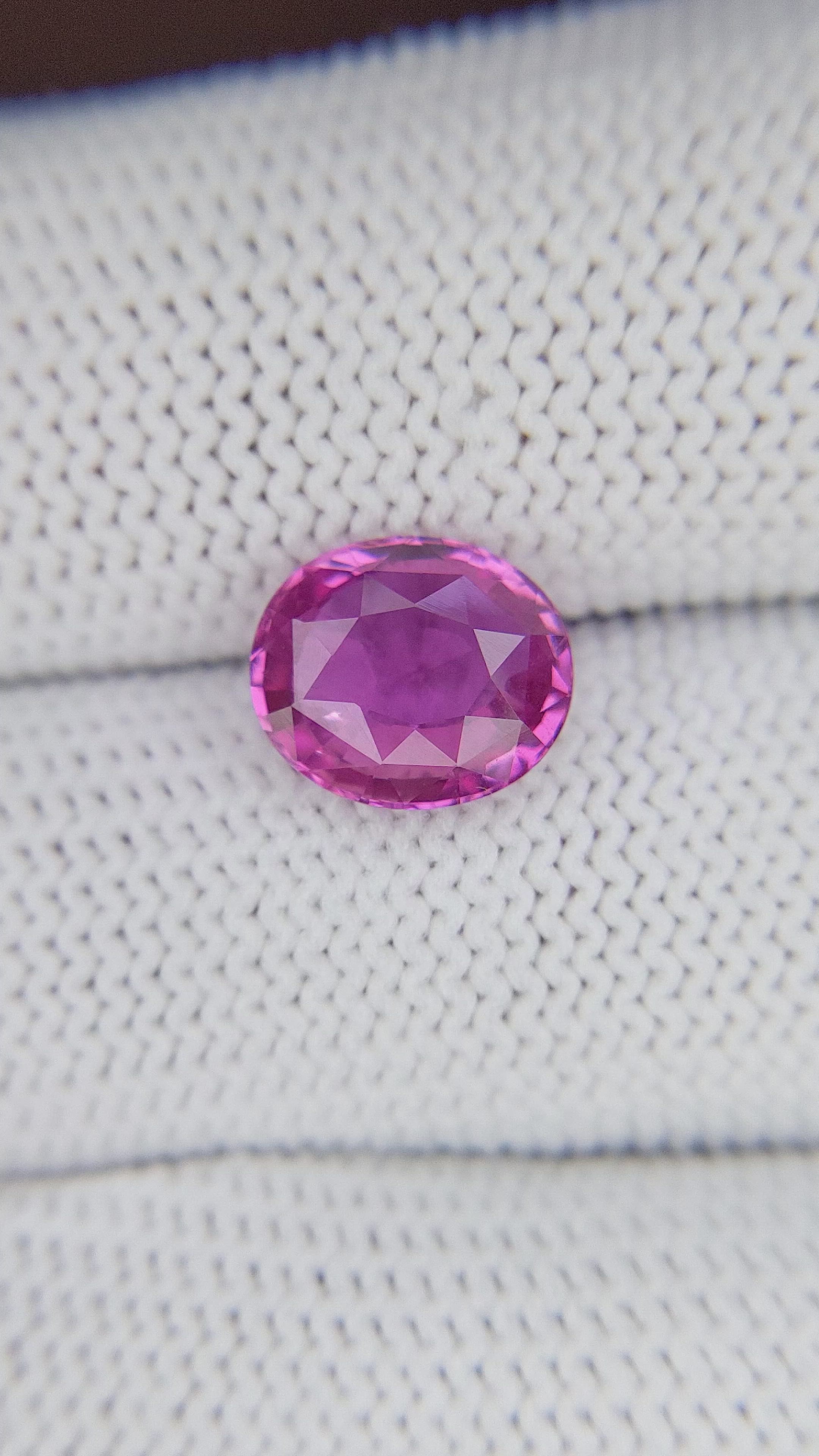 3.02 Ct. Purplish Pink Sapphire from Africa Size Video