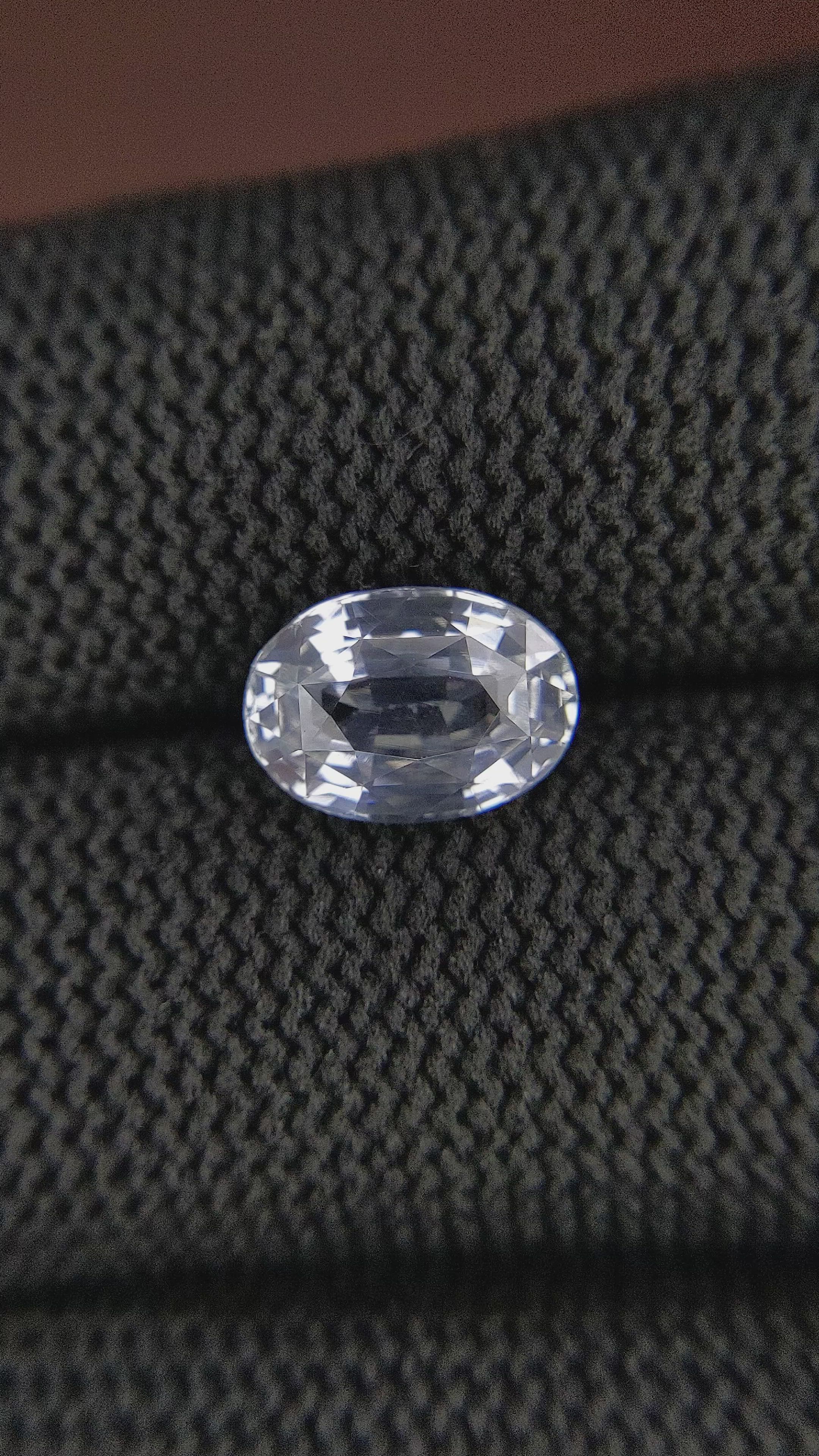3.08 Ct. White Sapphire from Africa Size Video