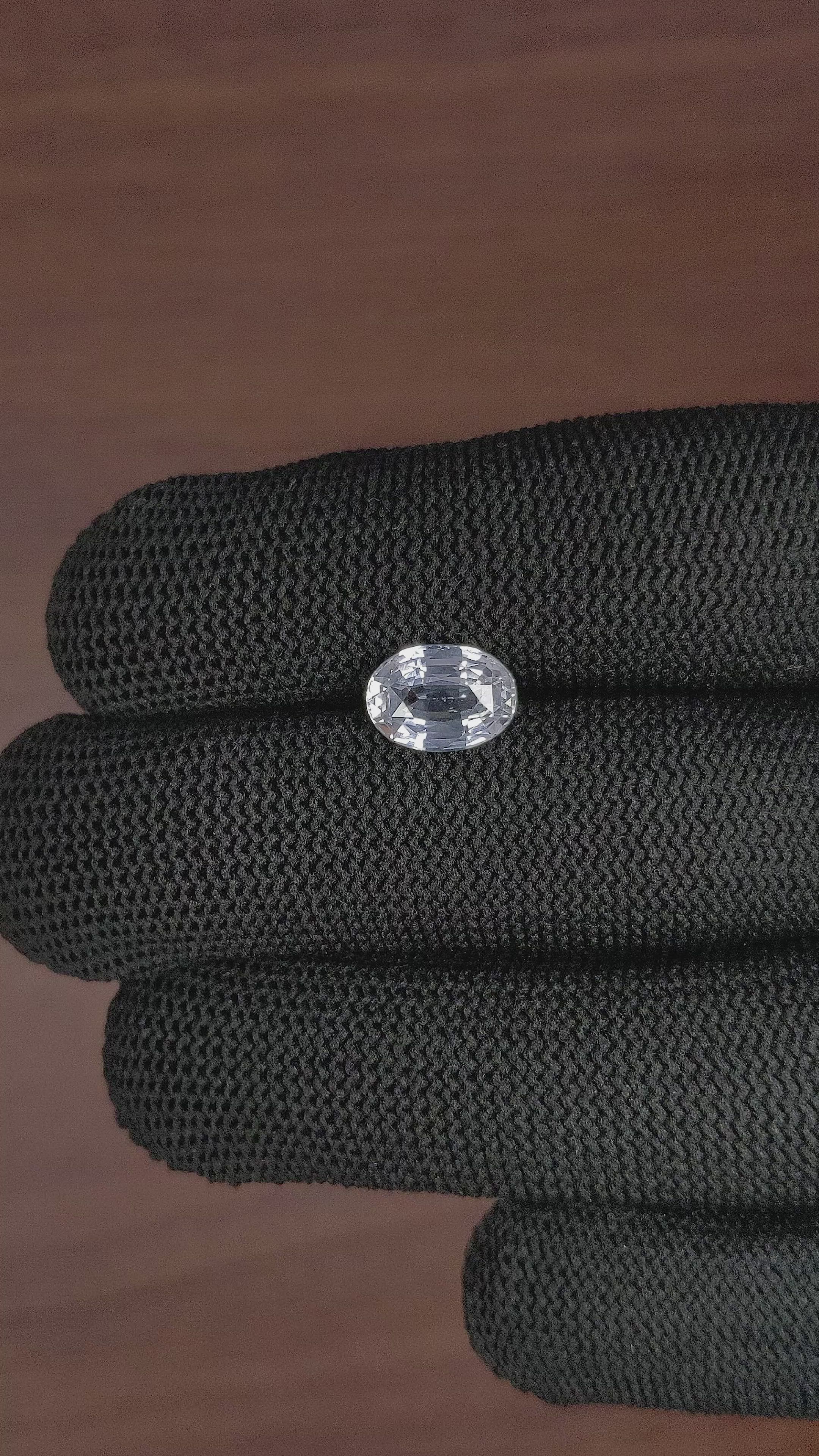 3.08 Ct. White Sapphire from Africa Size Video