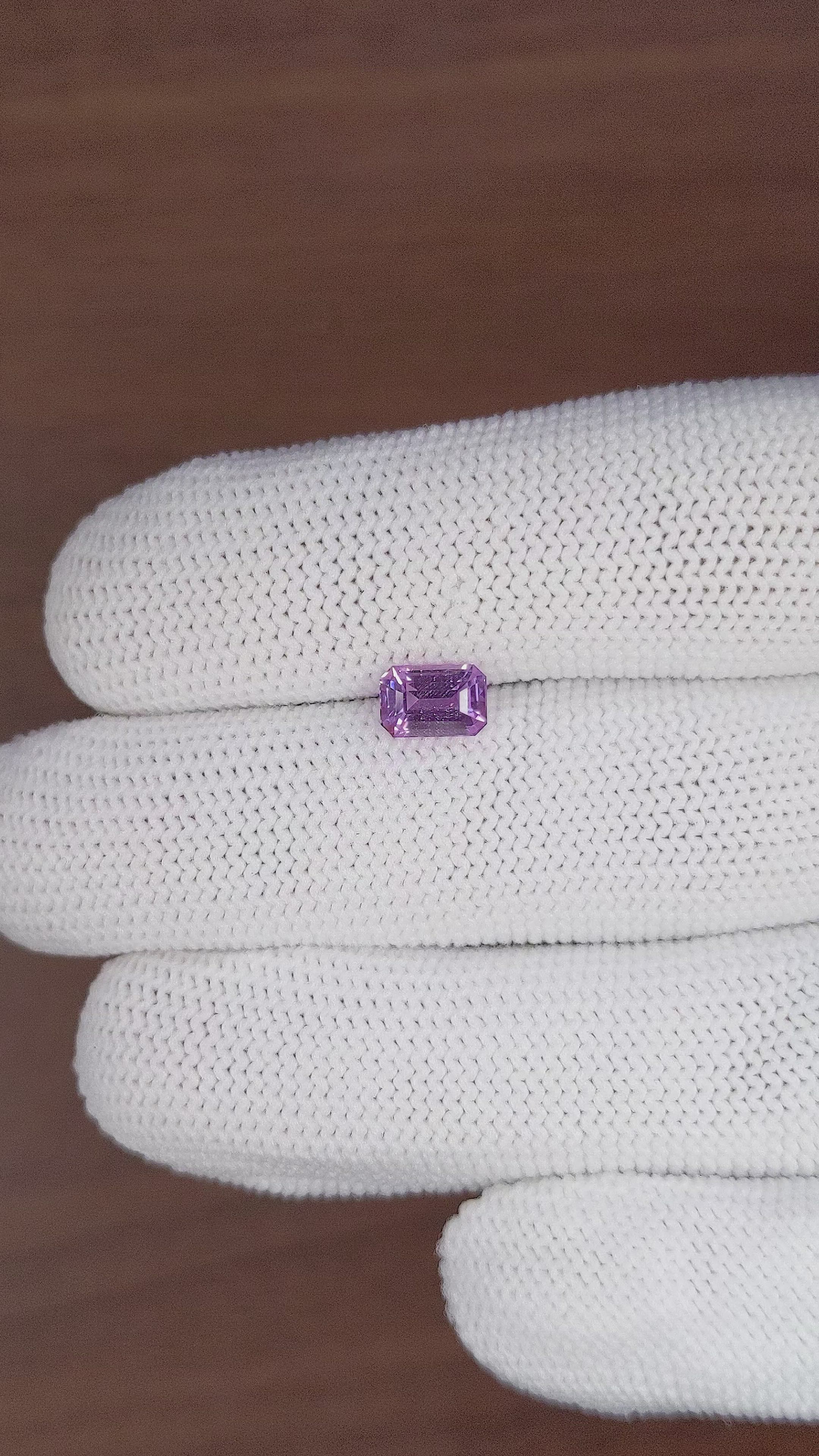 1.19 Ct. Pinkish Purple Sapphire from Africa Size Video