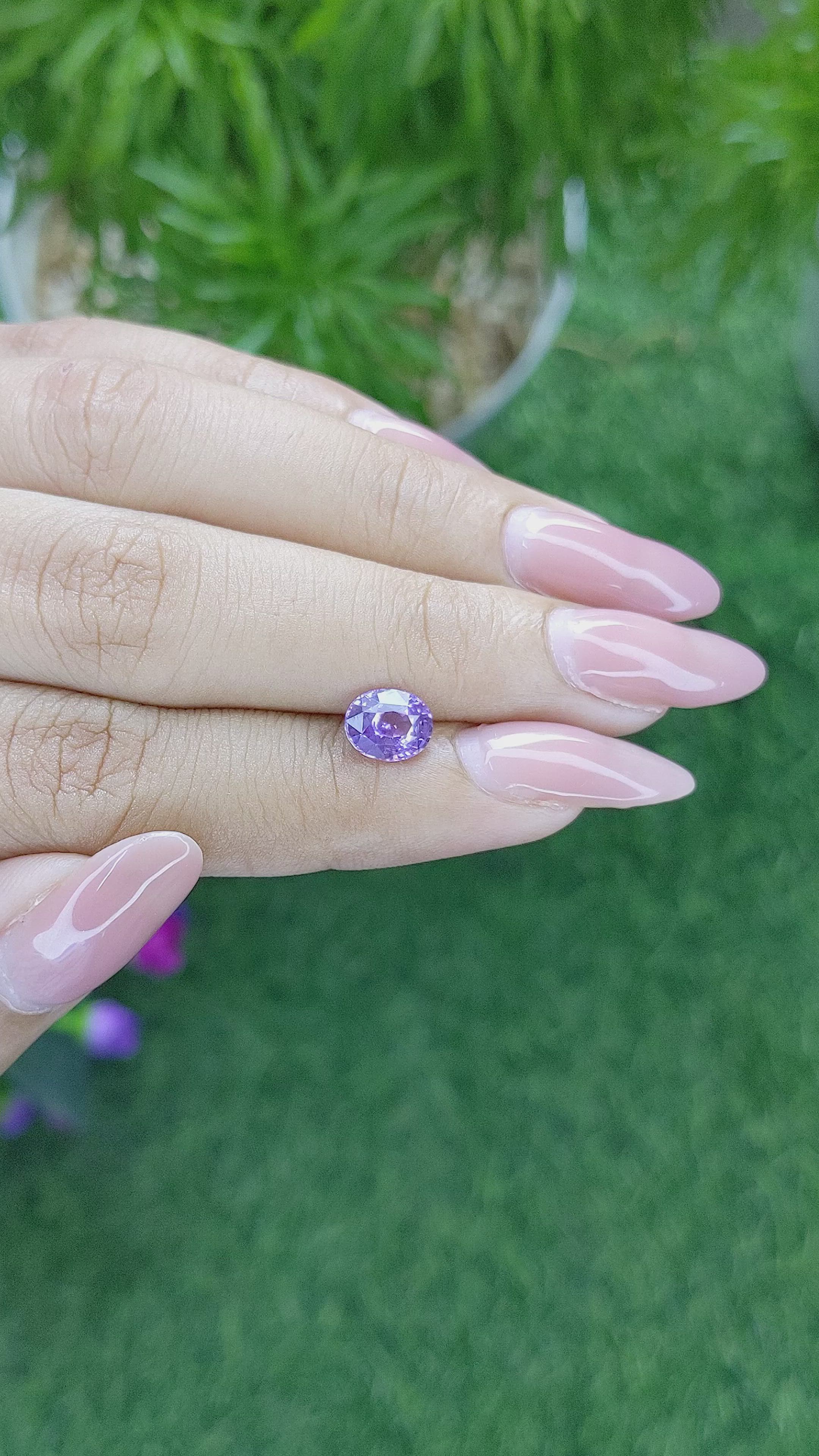 1.51 Ct. Violet Sapphire from Africa Size Video