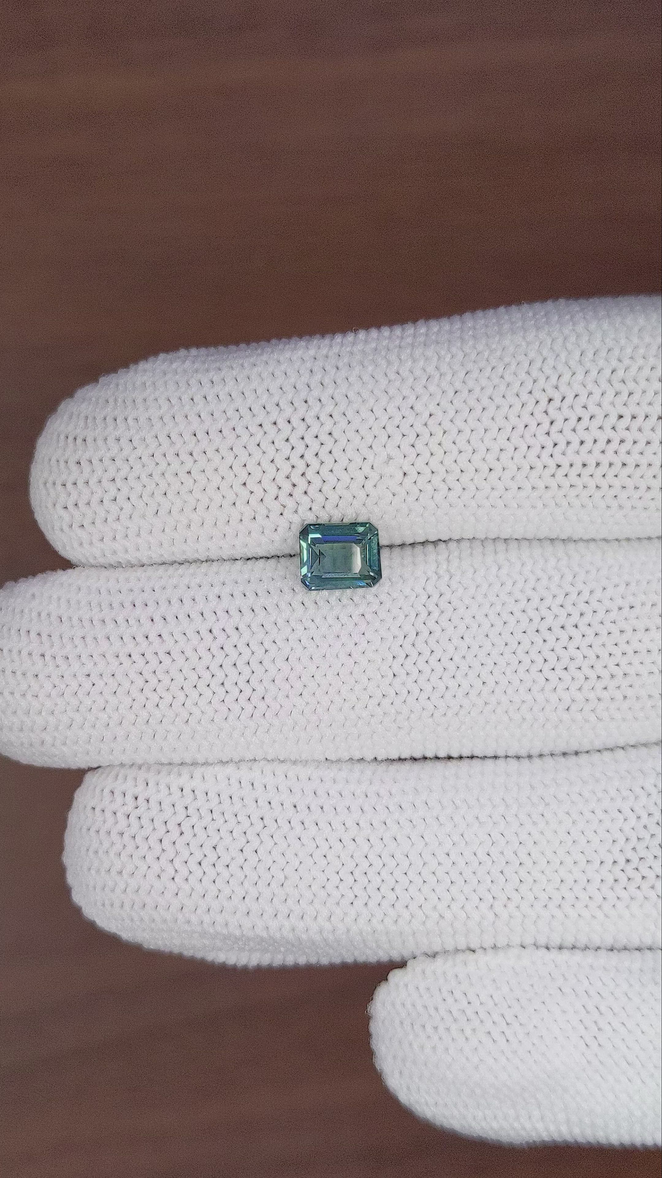 1.31 Ct. Bluish Green Sapphire from Africa Size Video