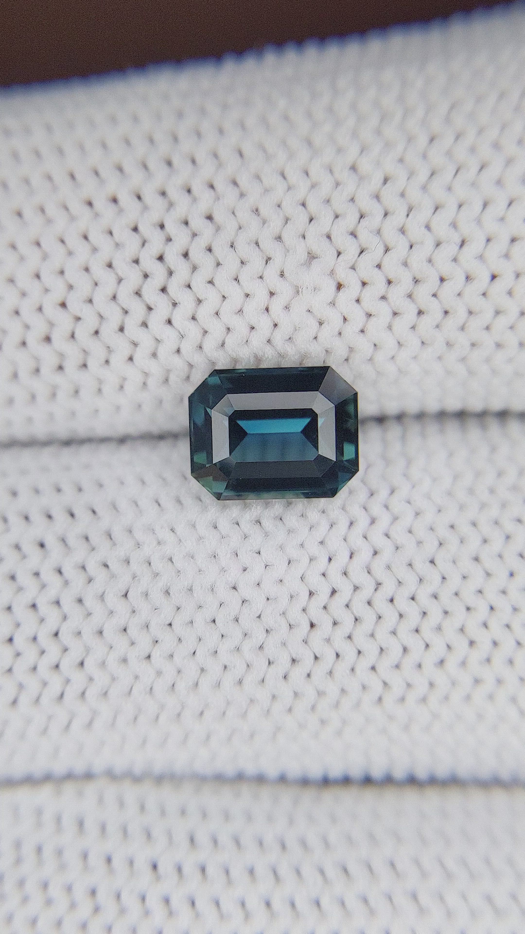 2.07 Ct. Bluish Green Sapphire from Africa Size Video