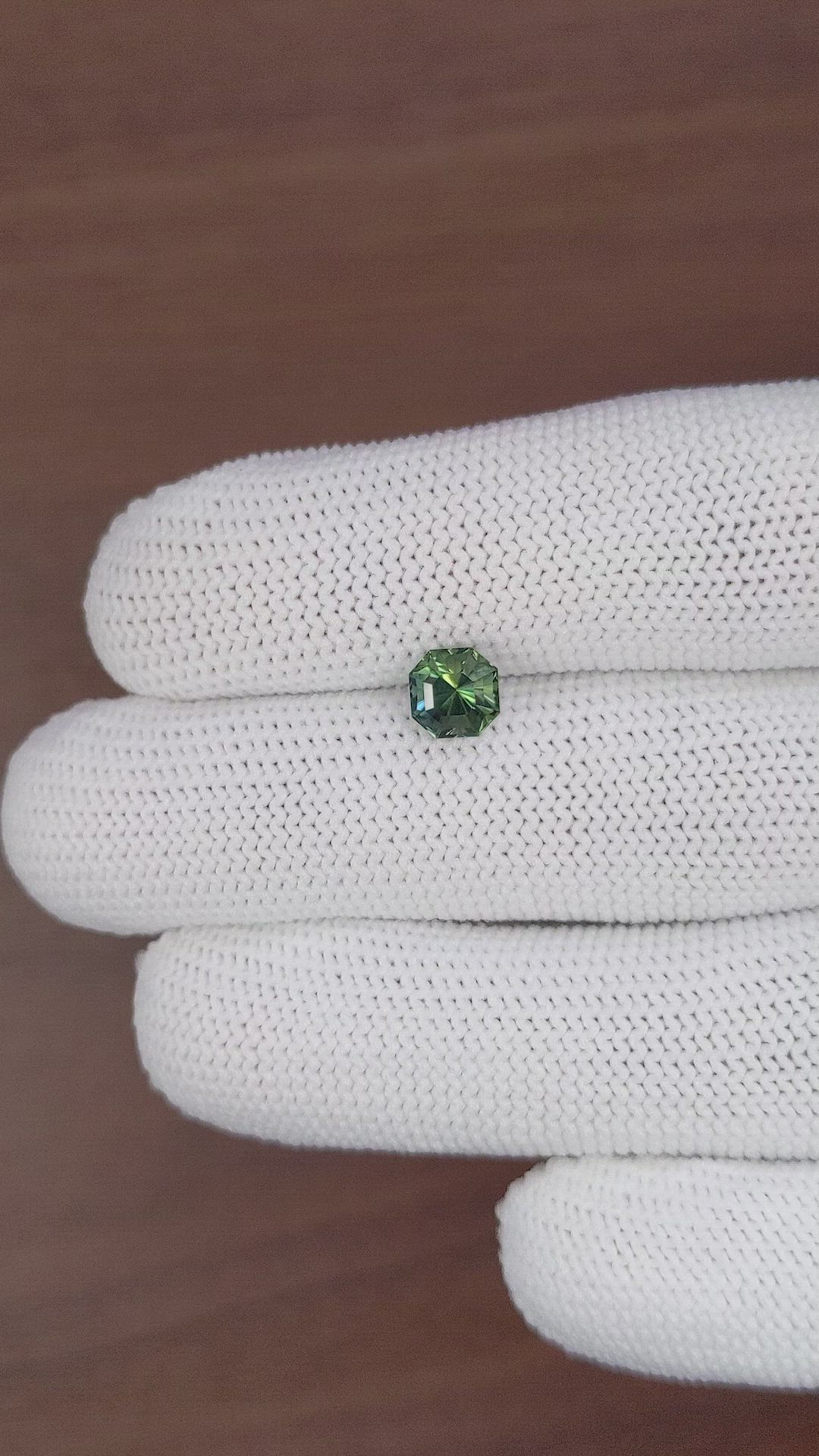 1.58 Ct. Bluish Green Sapphire from Australia Size Video