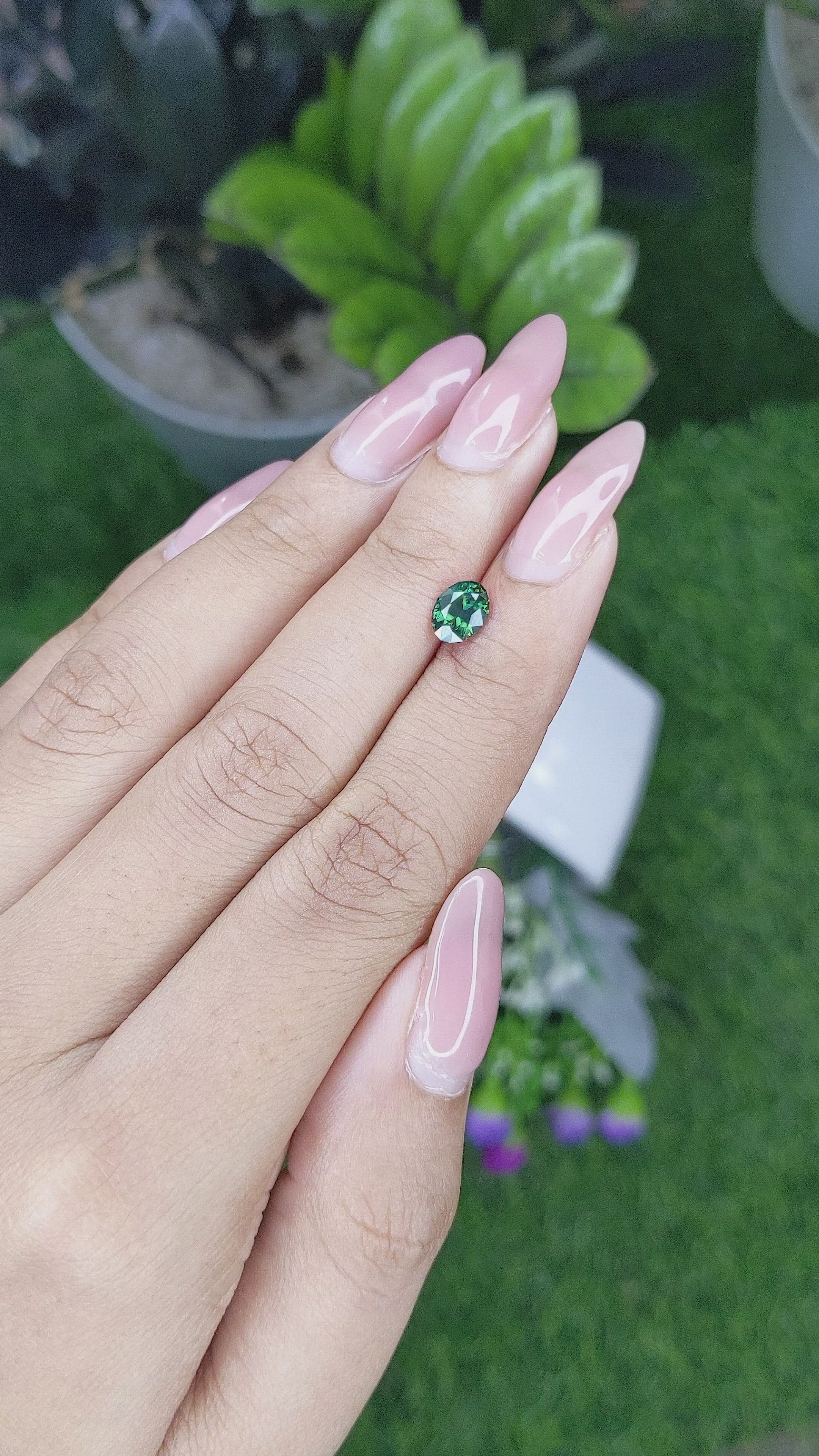 1.02 Ct. Bluish Green Sapphire from Australia Size Video