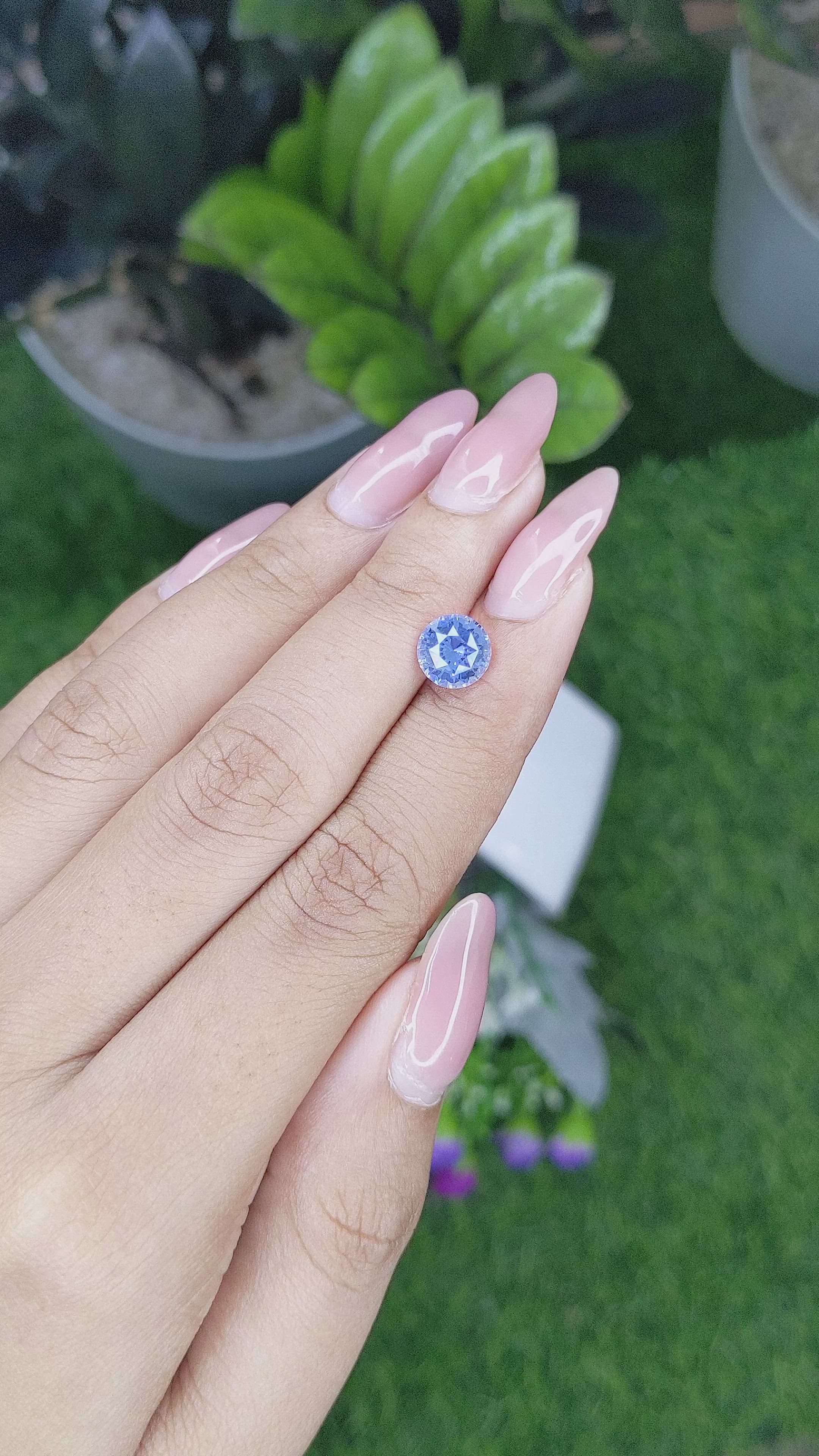 2.19 Ct. Blue Sapphire from Ceylon (Sri Lanka) Size Video